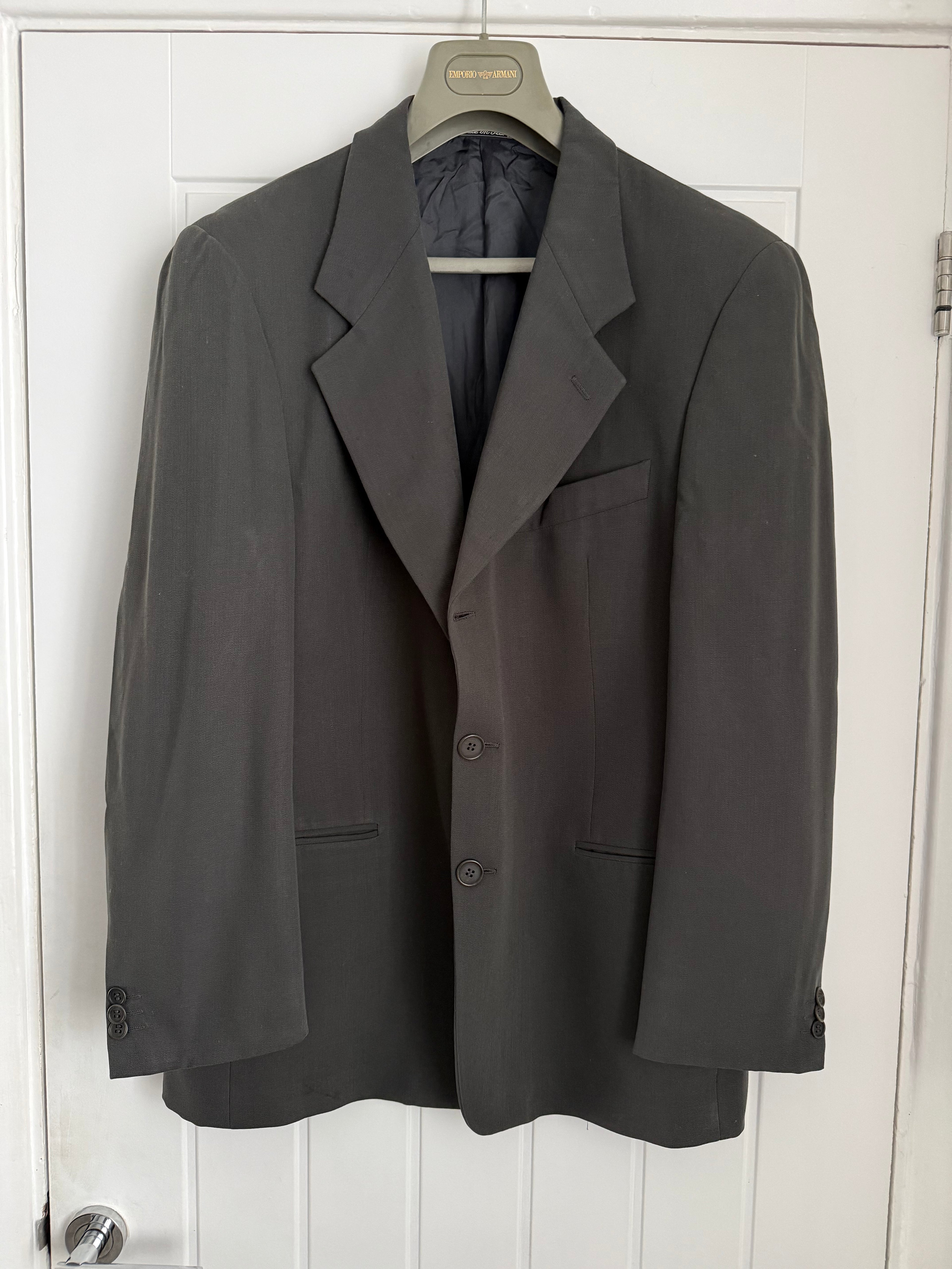Giorgio Armani 1980s Fluid Wool 3B Blazer Jacket - Size XL