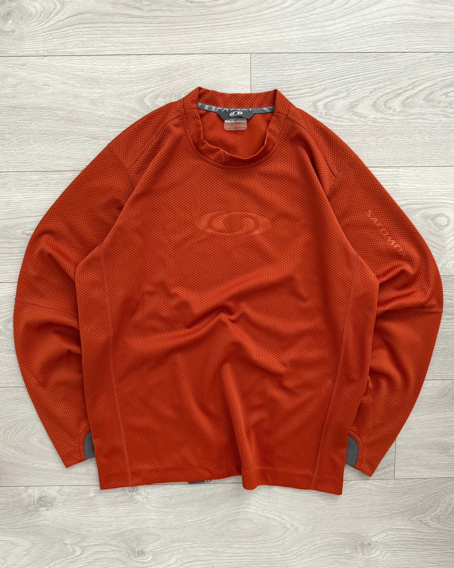 Salomon 00s Moto Mesh Orange Technical Long Sleeve - Size L