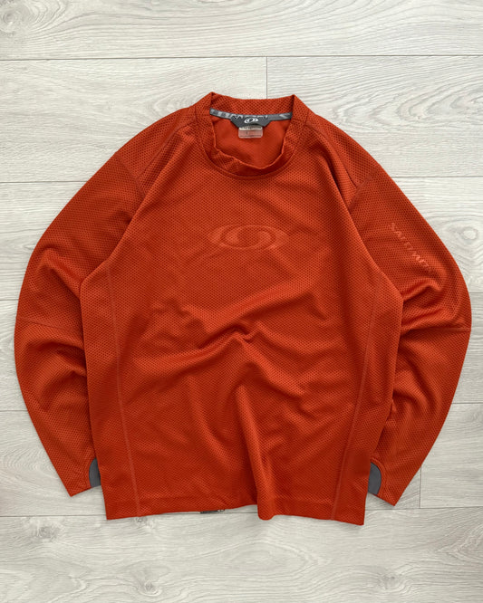 Salomon 00s Moto Mesh Orange Technical Long Sleeve - Size L