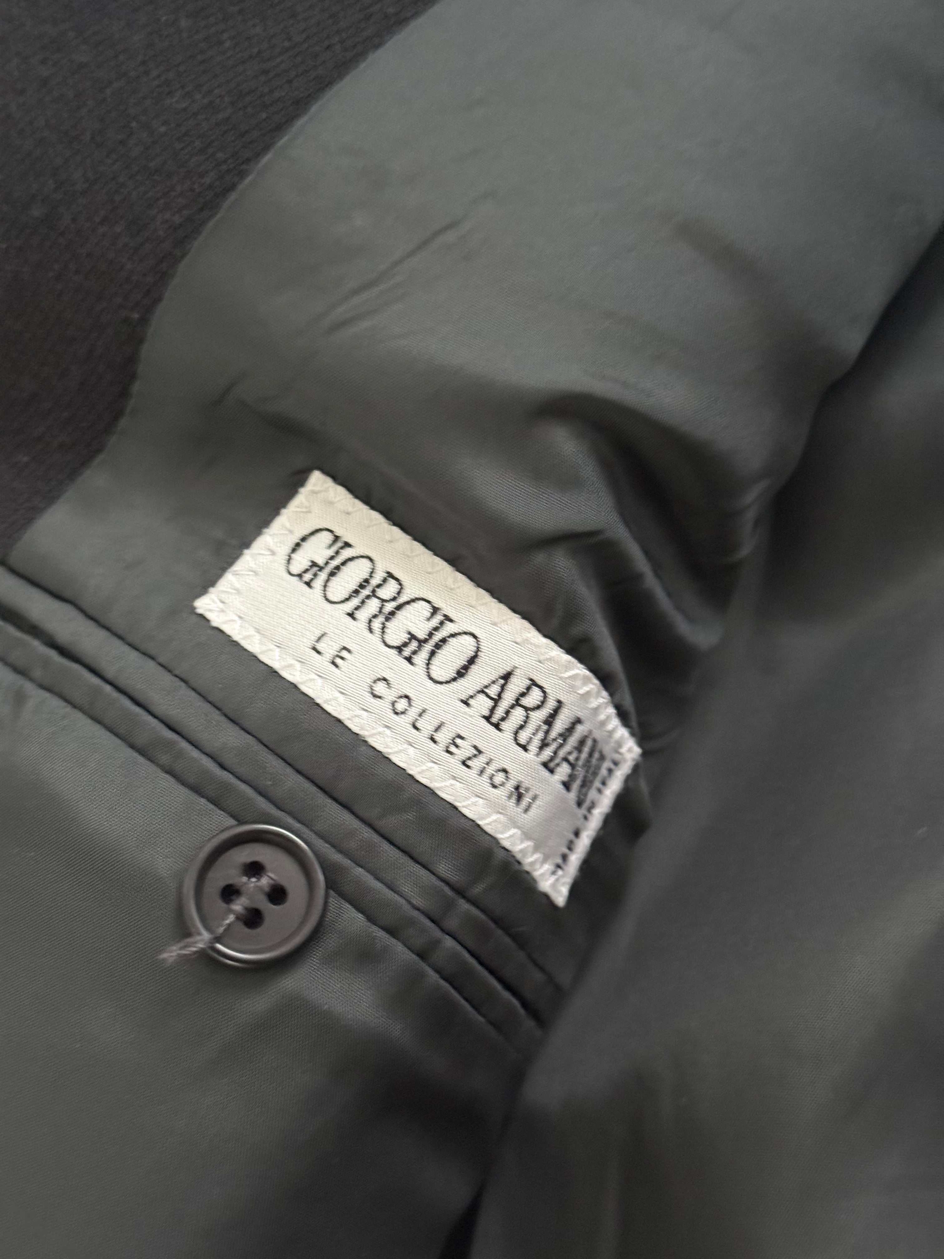 Giorgio Armani 1990s Black Wool Blend Sports Jacket Blazer - Size S