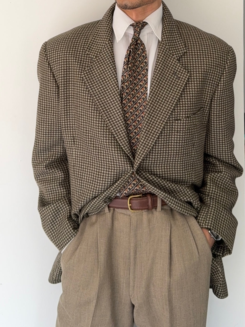 Giorgio Armani 1990s 3B Soft Wool Draped Sport Jacket Blazer - Size XL