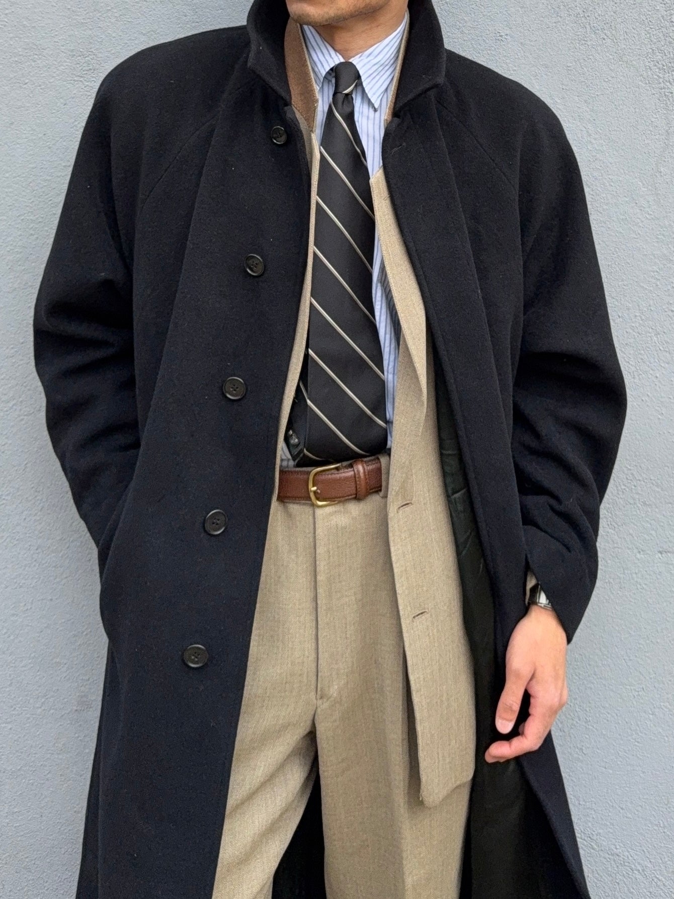 Giorgio Armani 1980s Balmacaan Wool Overcoat - Size M – NDWC0 Shop