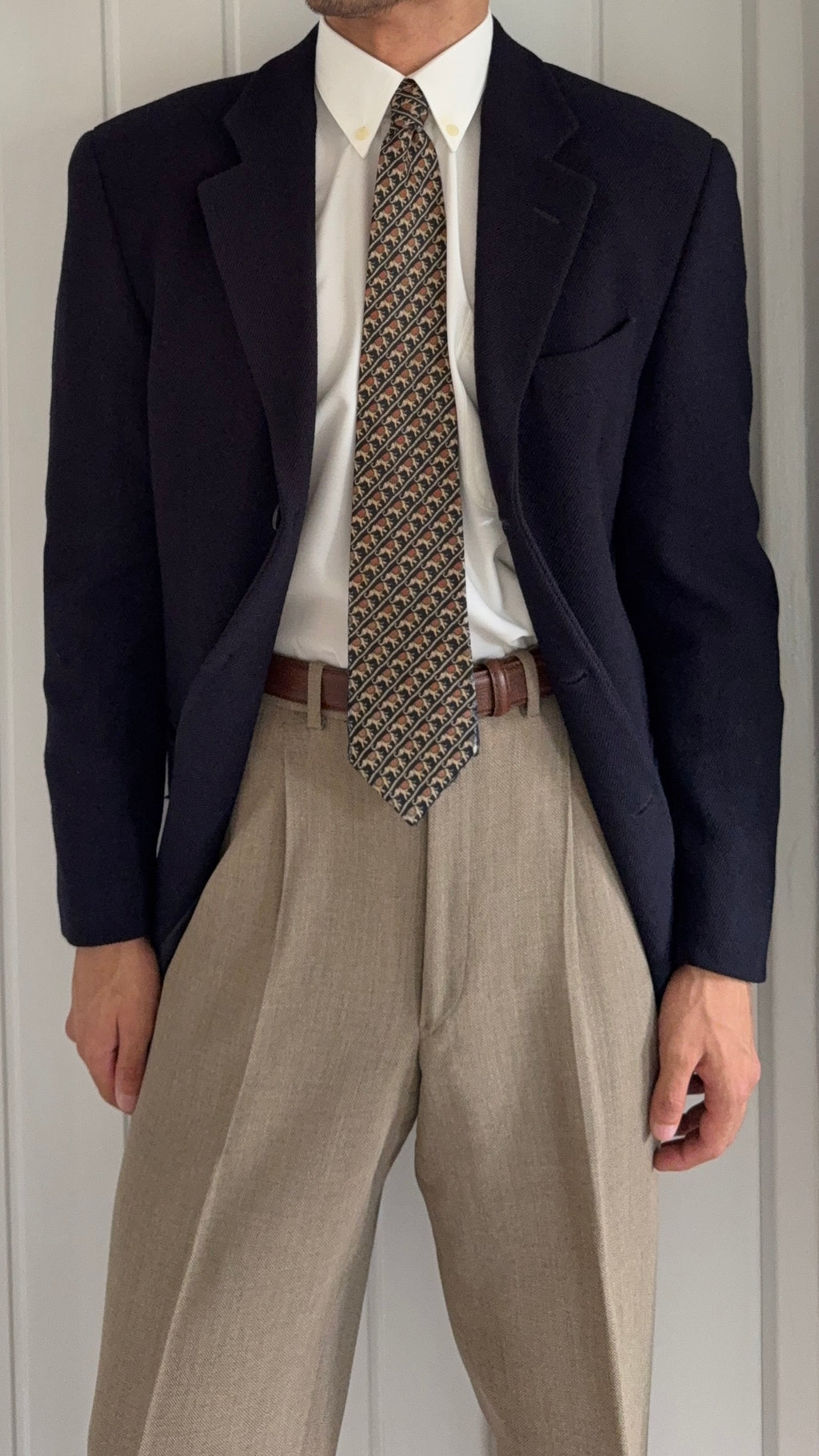 Emporio Armani 3B Wool Twill Navy Sport Jacket Blazer - Size S