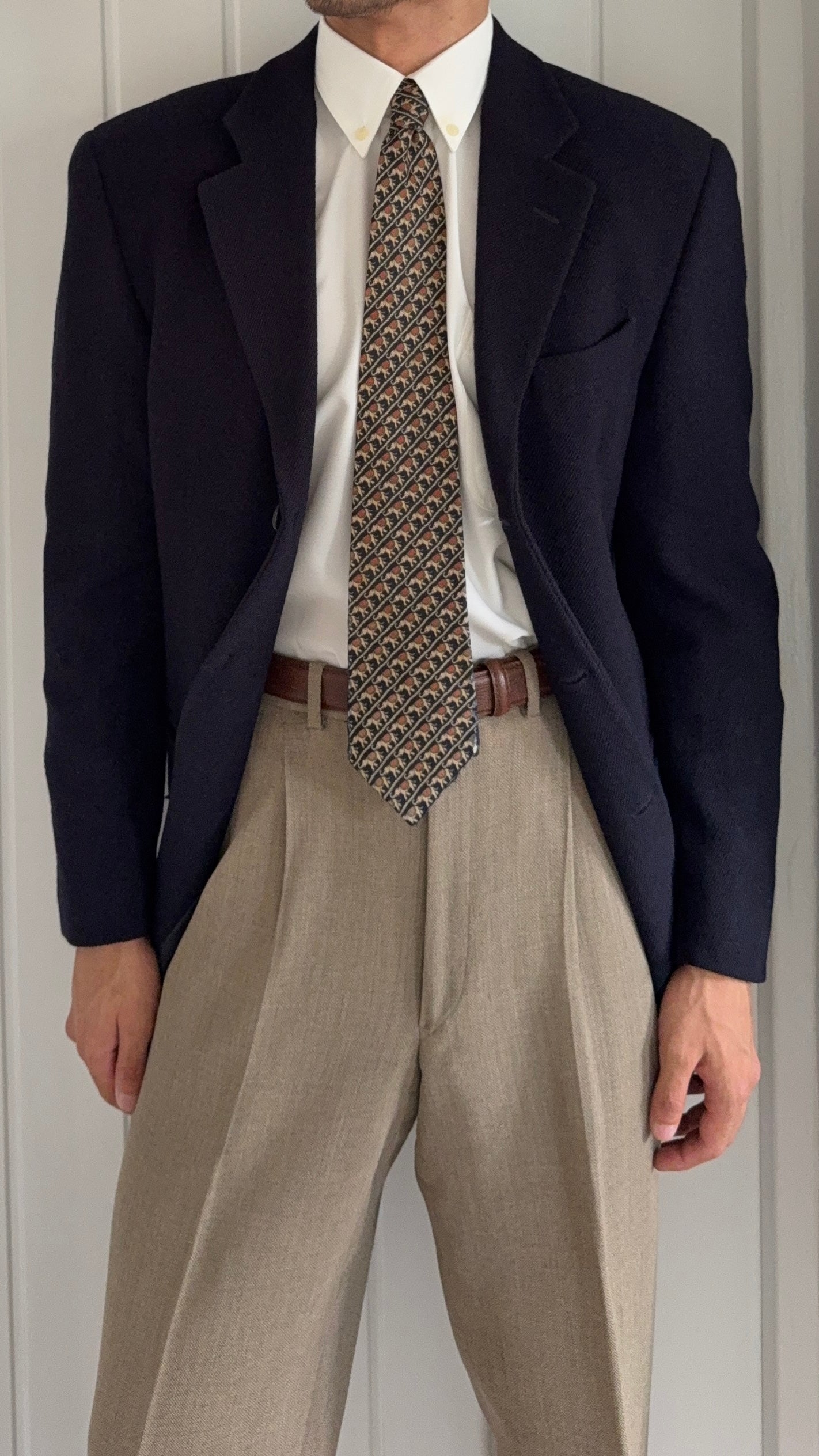 Emporio Armani 3B Wool Twill Navy Sport Jacket Blazer - Size S