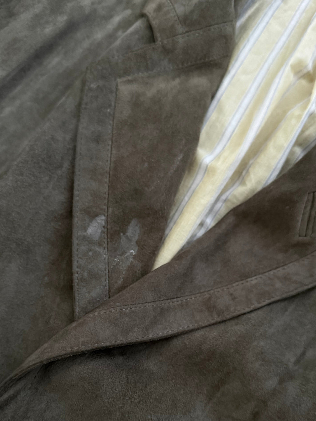 Hugo Boss 1980s Olive Suede Tailored Blouson Jacket - Size XL