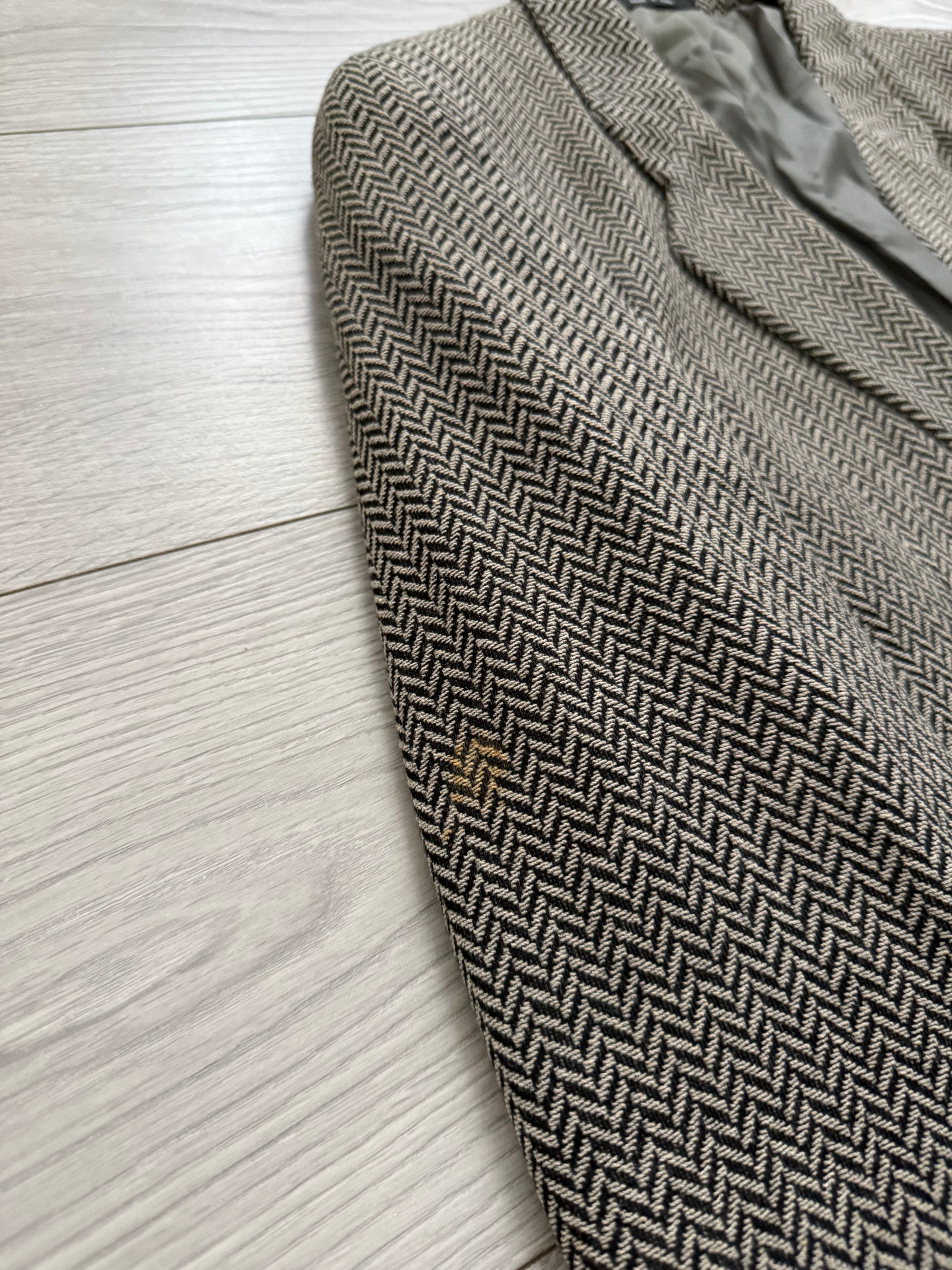 Emporio Armani SS1997 2B Herringbone Wool Sports Jacket Blazer - Size M