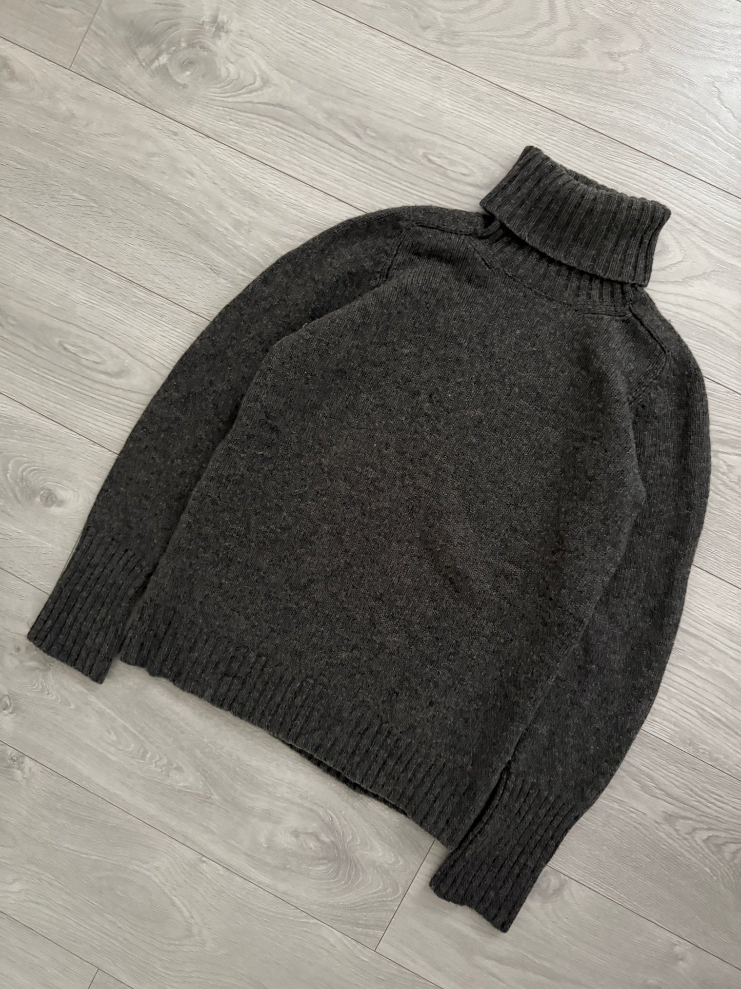Maison Martin Margiela FW2004 Wool Camel Ribbed Turtleneck Knit Sweater - Size M