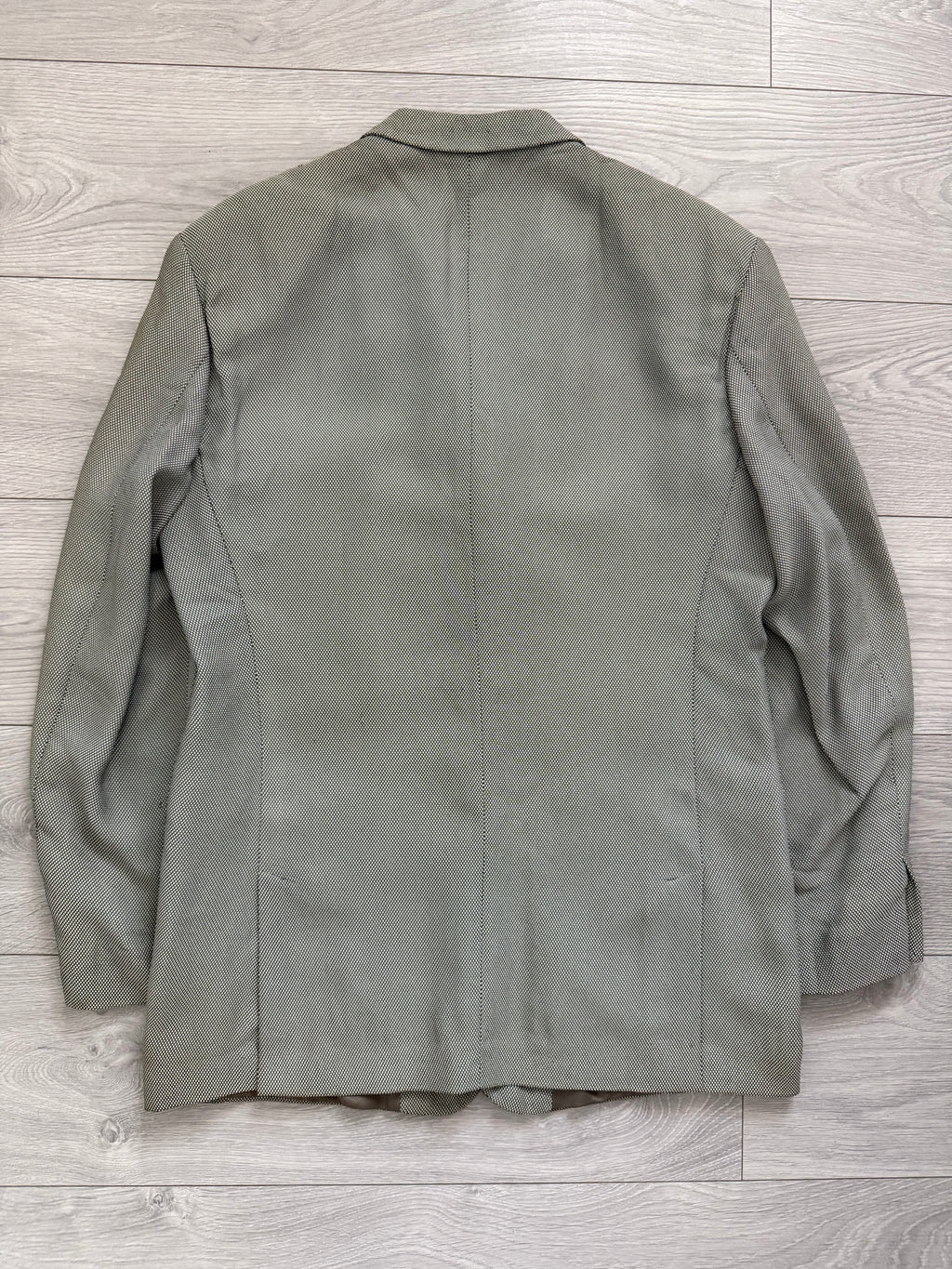 Emporio Armani 1990s 3B Textured Wool Blend Sports Jacket Blazer - Size L