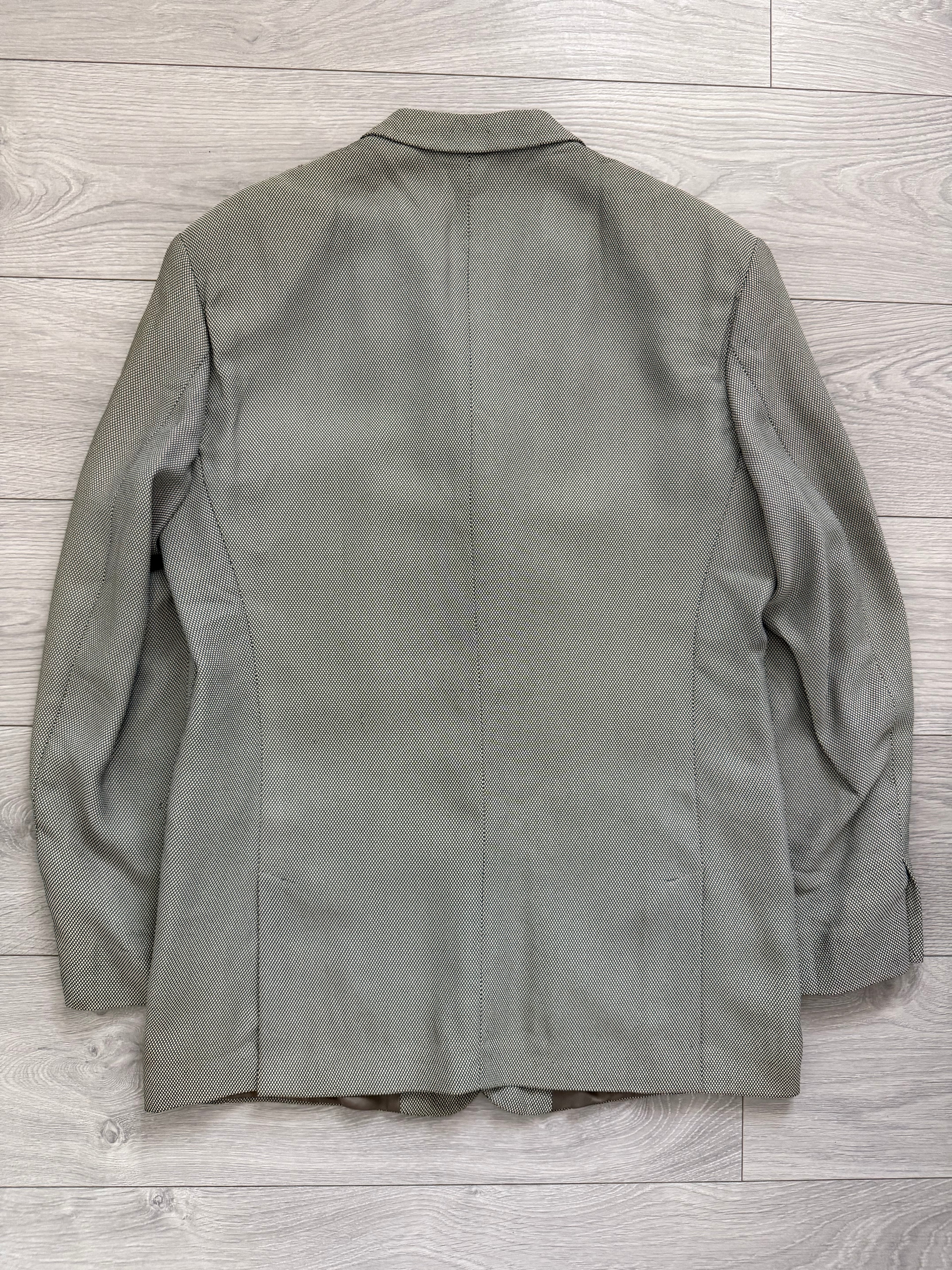 Emporio Armani 1990s 3B Textured Wool Blend Sports Jacket Blazer - Size L