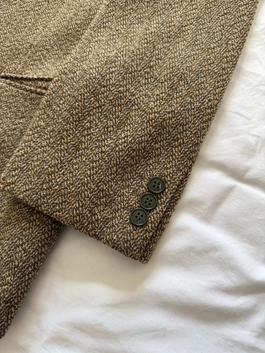 Giorgio Armani 1980s Peaked Lapel Double Breasted Textured Wool Sport Jacket Blazer - Size M