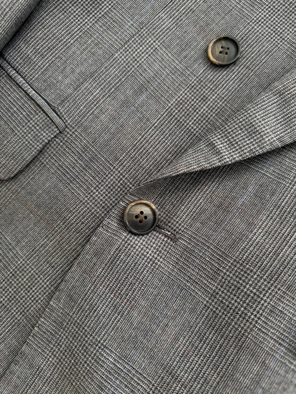 St Michaels 1990s Prince of Wales Check Double Breasted Peaked Lapel Sports Jacket Blazer - Size M
