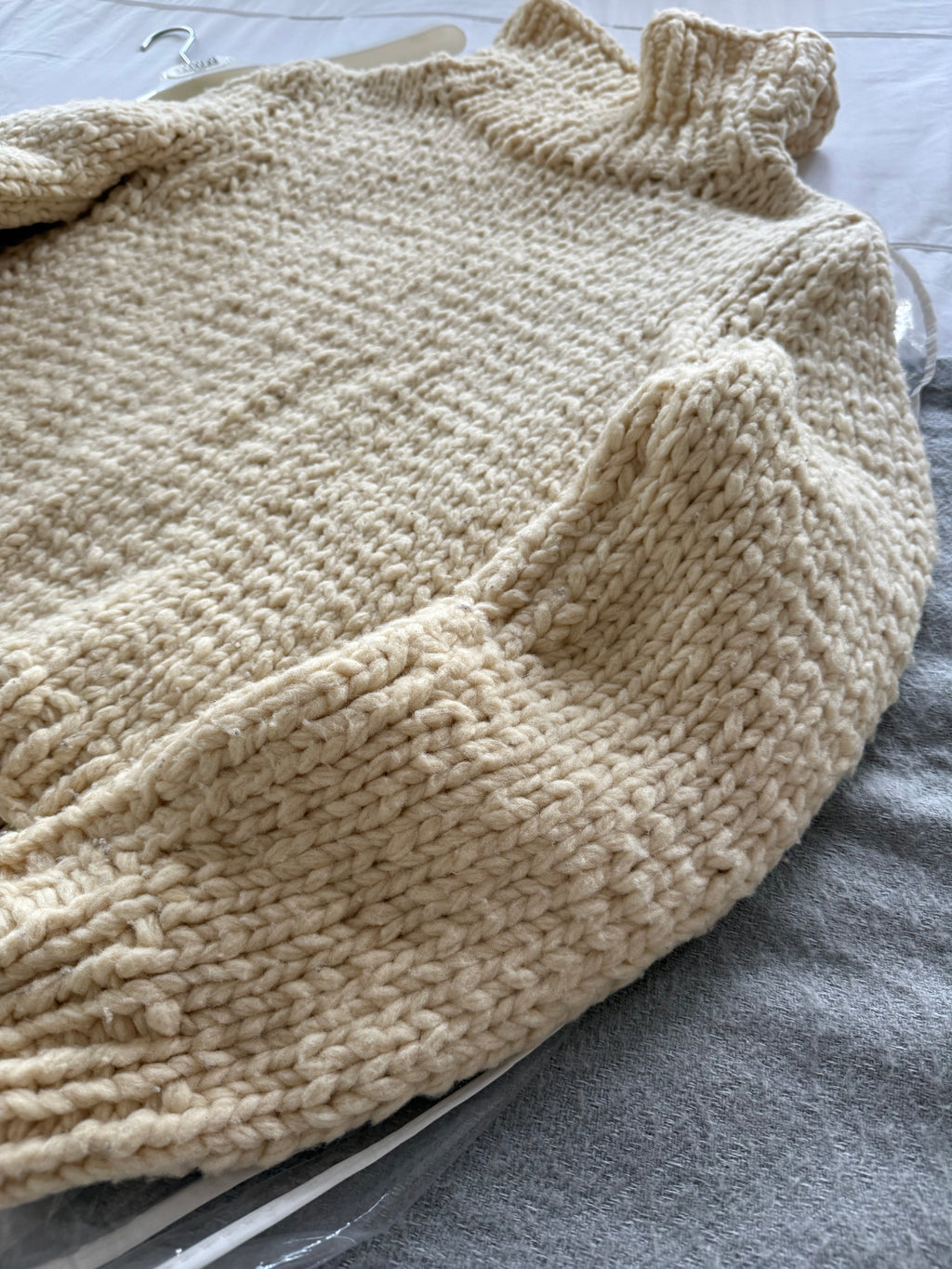 Martin Margiela FW2004 Oversized Neck Chunky Knit Sweater - Size S