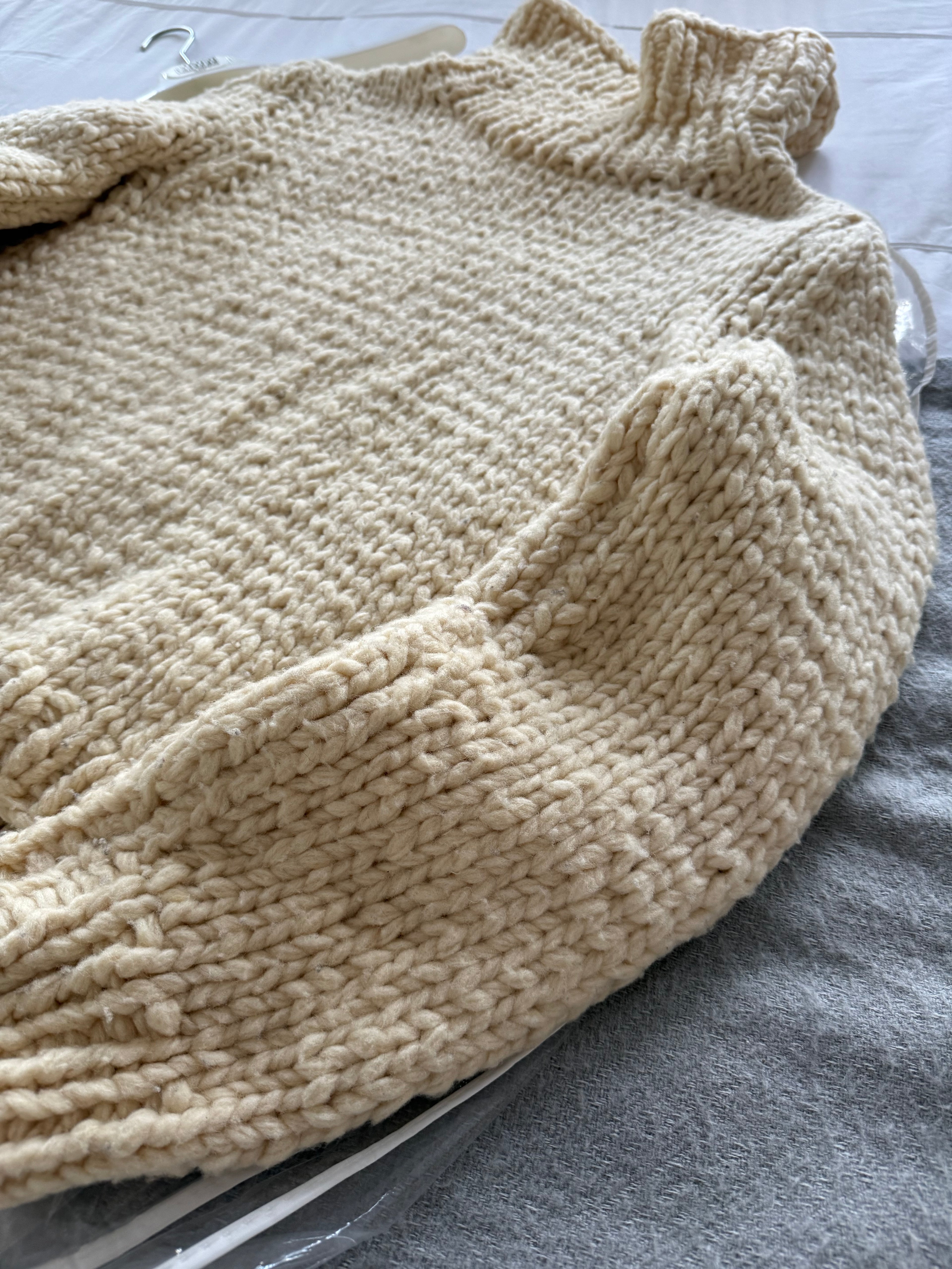 Martin Margiela FW2004 Oversized Neck Chunky Knit Sweater - Size S