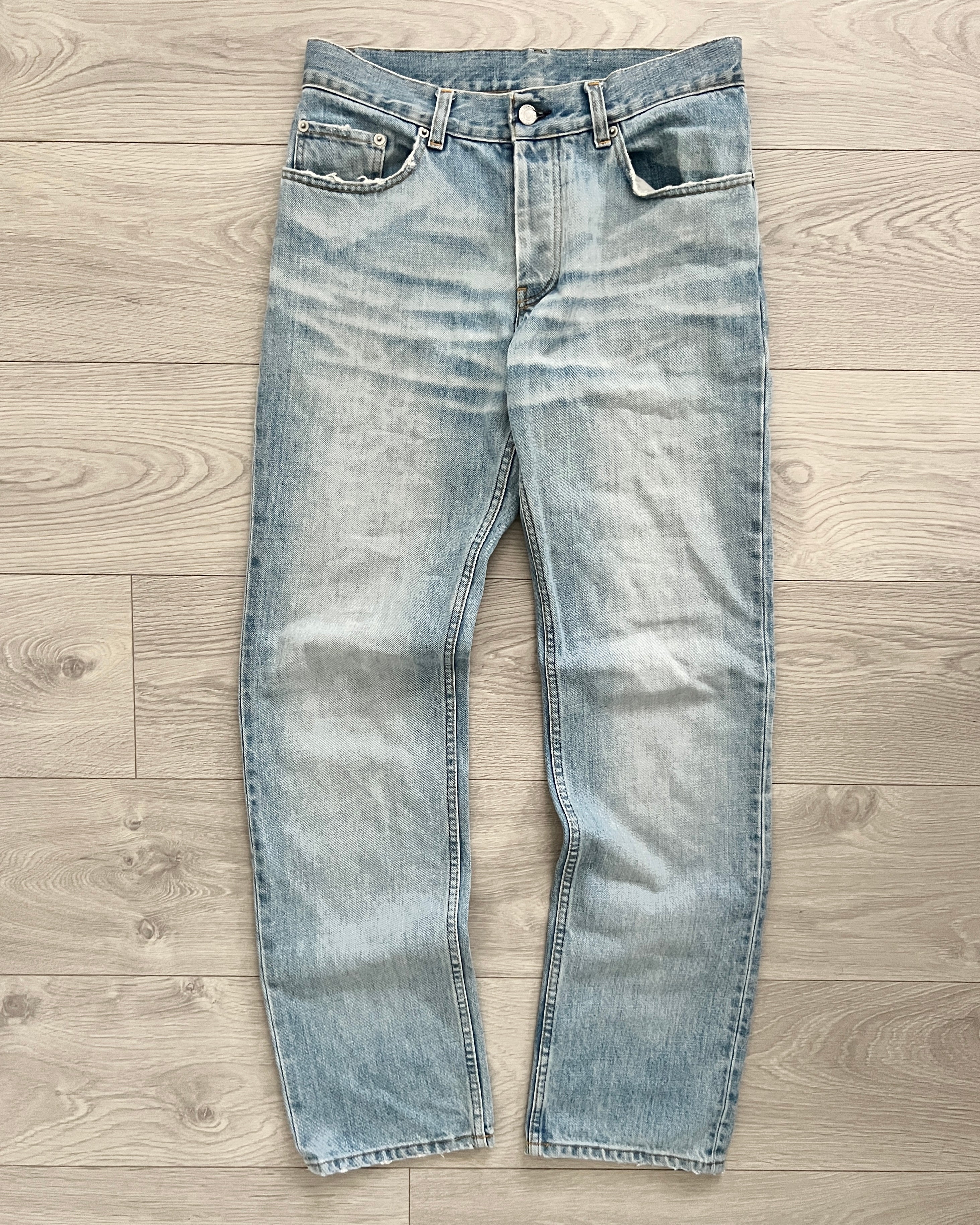 Helmut Lang 2003 Vintage Clean Broken Denim Jeans Classic Low Cut - Size 30