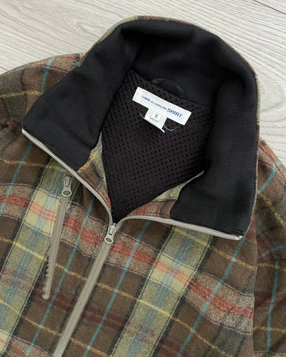 Comme Des Garcons SHIRT 2009 Technical Plaid Wool Jacket - Size M