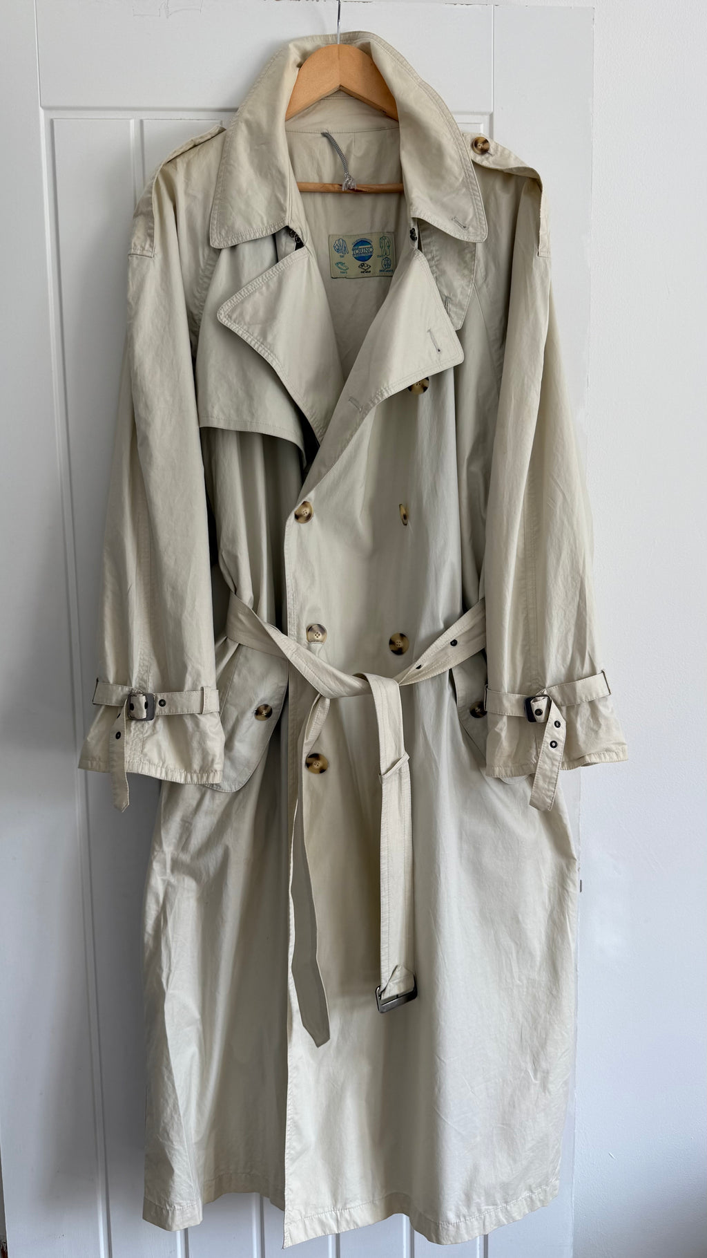 1980s Vintage Trench Coat Made in Germany - Size L