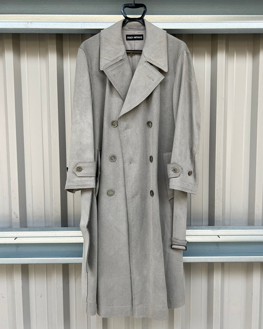 Issey Miyake FW2003 Pleated Wool Trench Coat - Size M