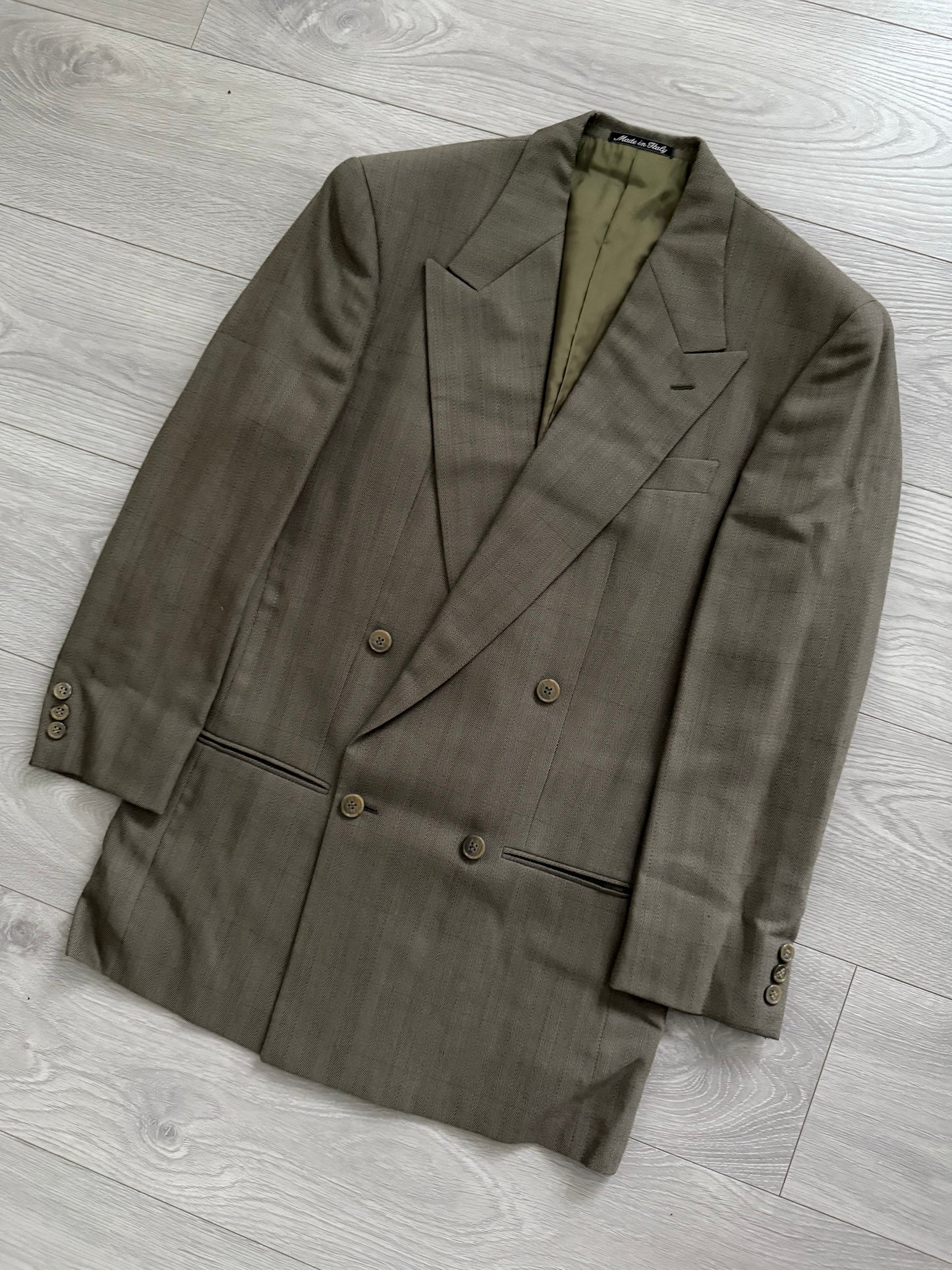 Giorgio Armani 1990s Double-Breasted Wool Suit - Size S Jacket / 30" Waist
