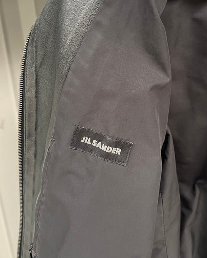 Jil Sander by Raf Simons 00s Blistered Leather Hooded Jacket - Size S