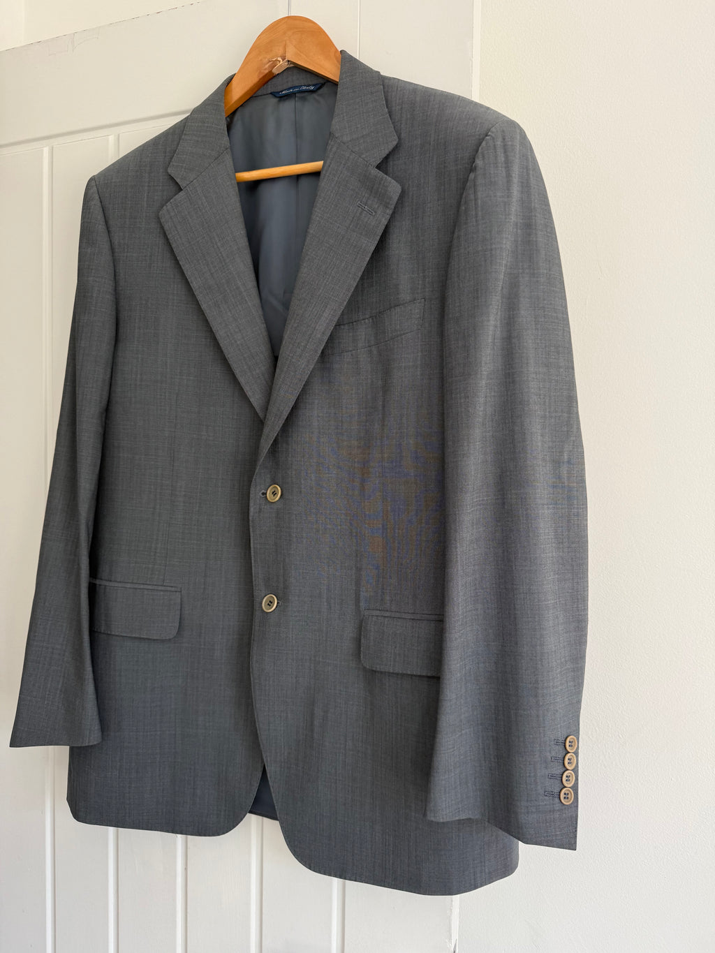 Canali 1990s Slate Blue 2B Wool Sport Jacket Blazer Made in Italy - Size L