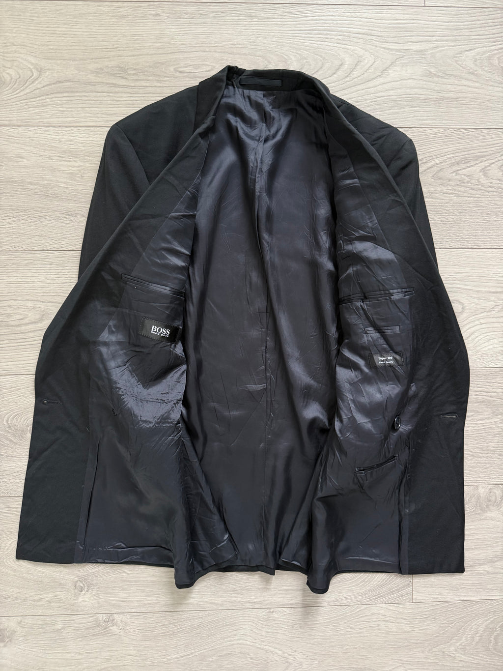 Hugo Boss 1980s 'Zeus' Double Breasted Peaked Lapel Sports Jacket Blazer - Size S