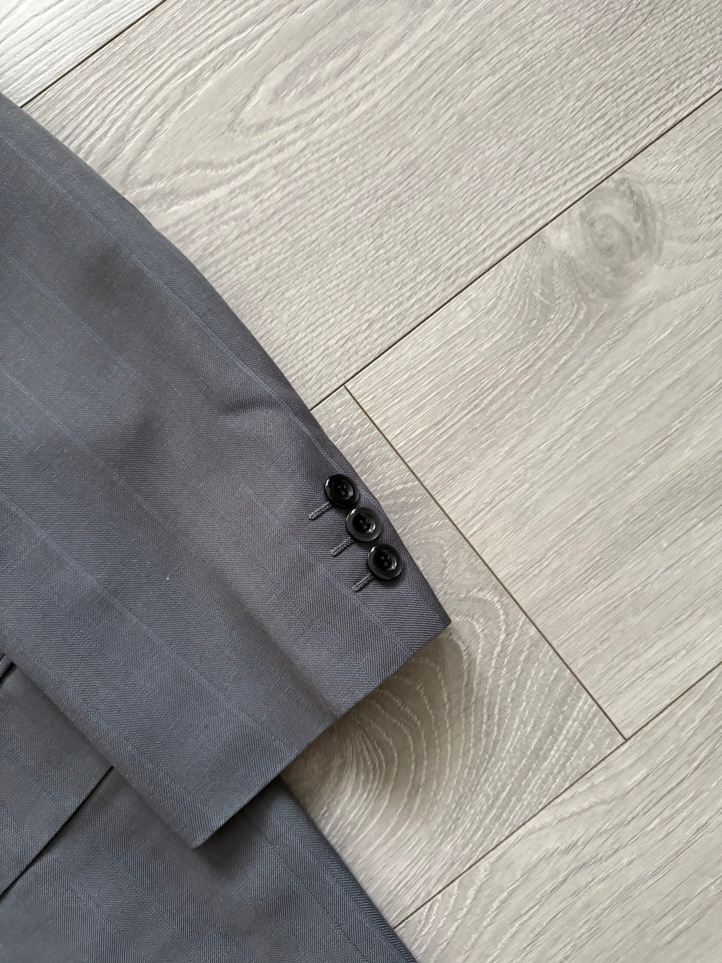 Yves Saint Laurent 1990s Double-Breasted Pleated Wool Suit - Size L Jacket / 34" Waist