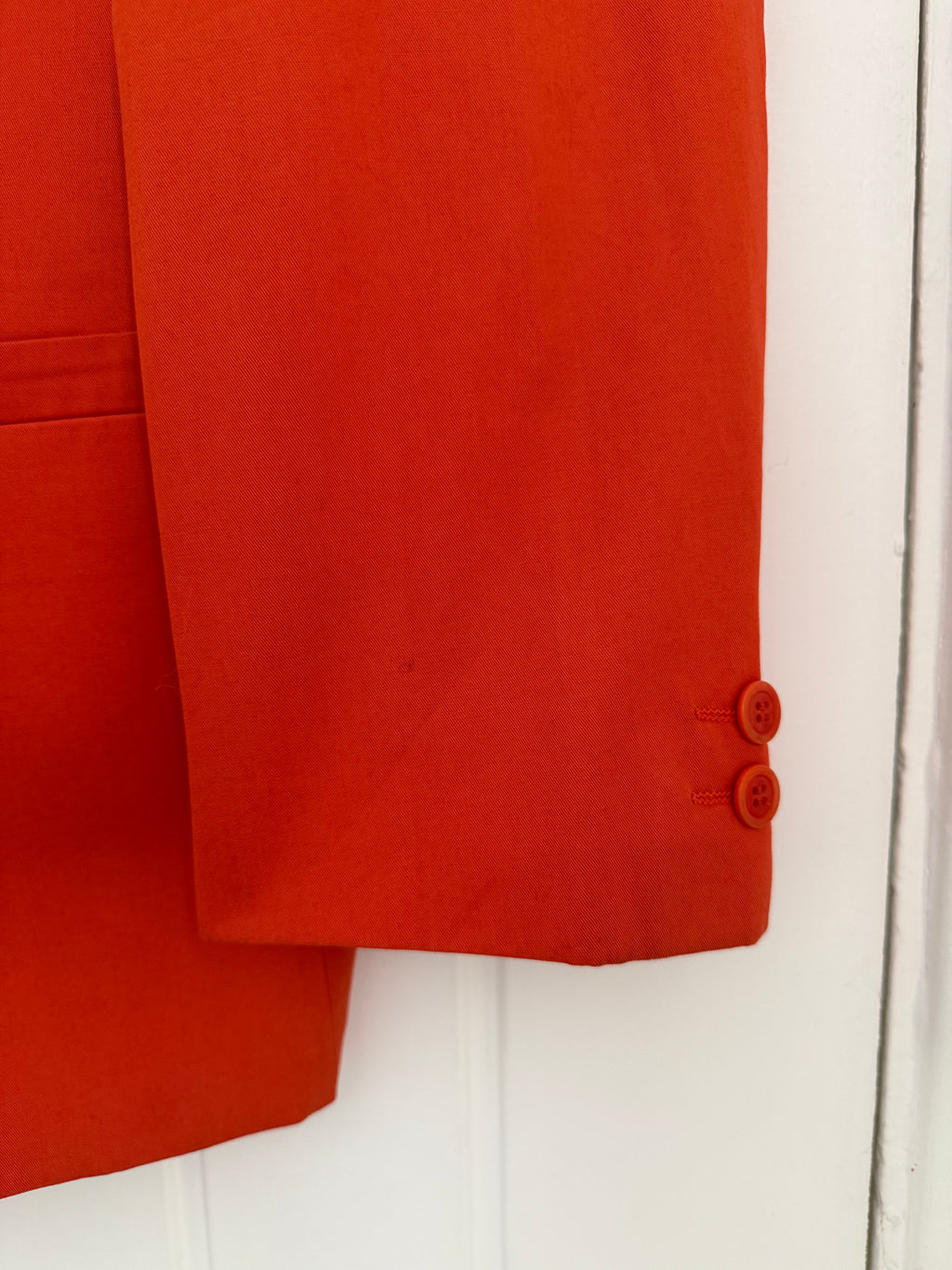 Versace 1980s 1B Orange Cotton Sport Jacket Blazer - Size L