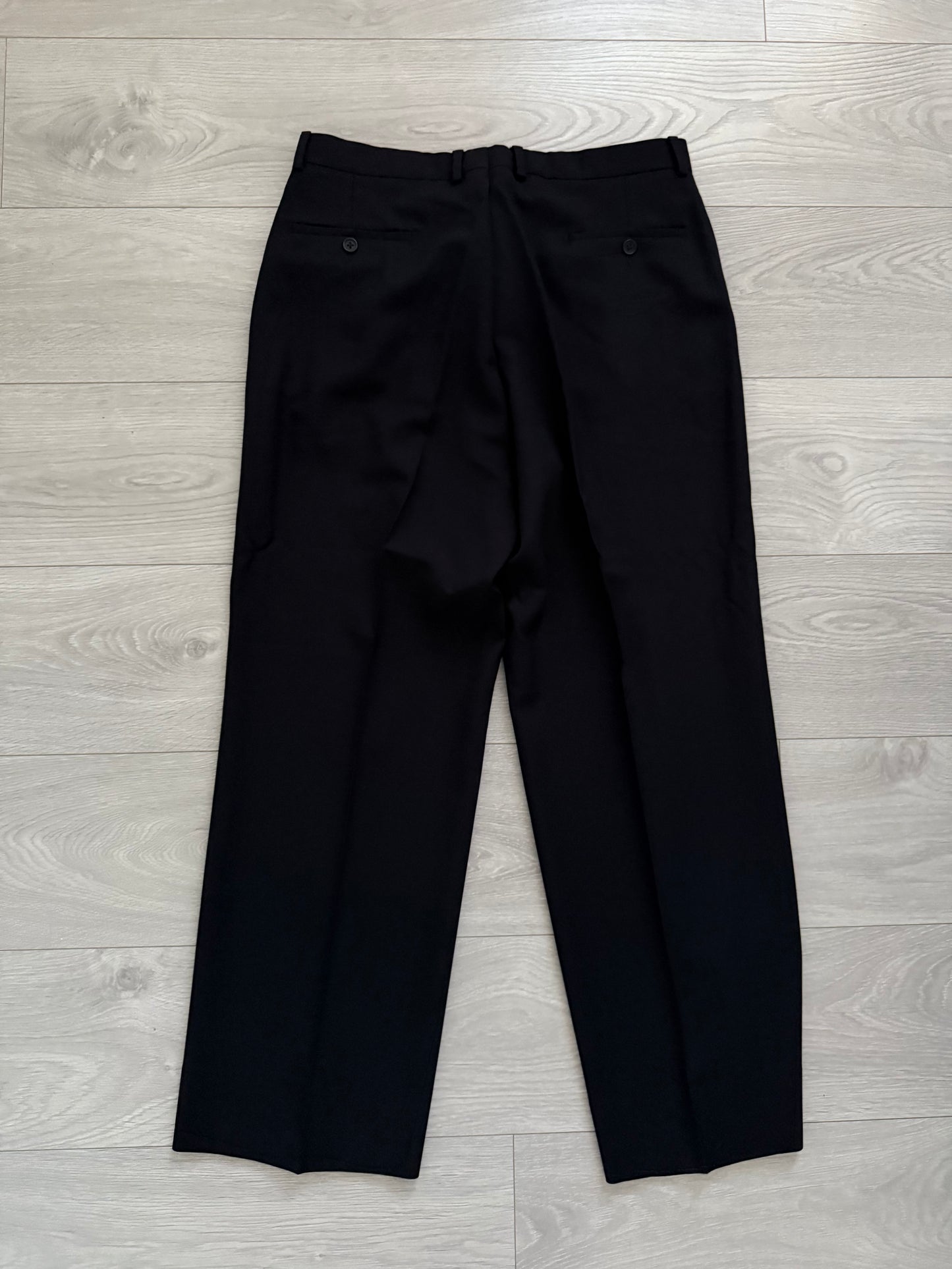 Emporio Armani 2001 3B Black Wool Suit - L Jacket / 34" Waist