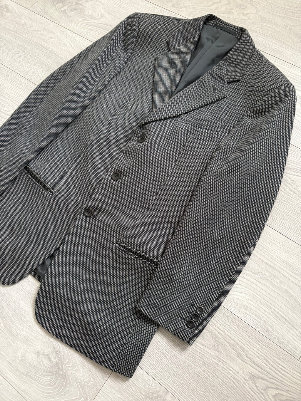 Armani 1990s 3B Wool Textured Sport Jacket Blazer - Size M