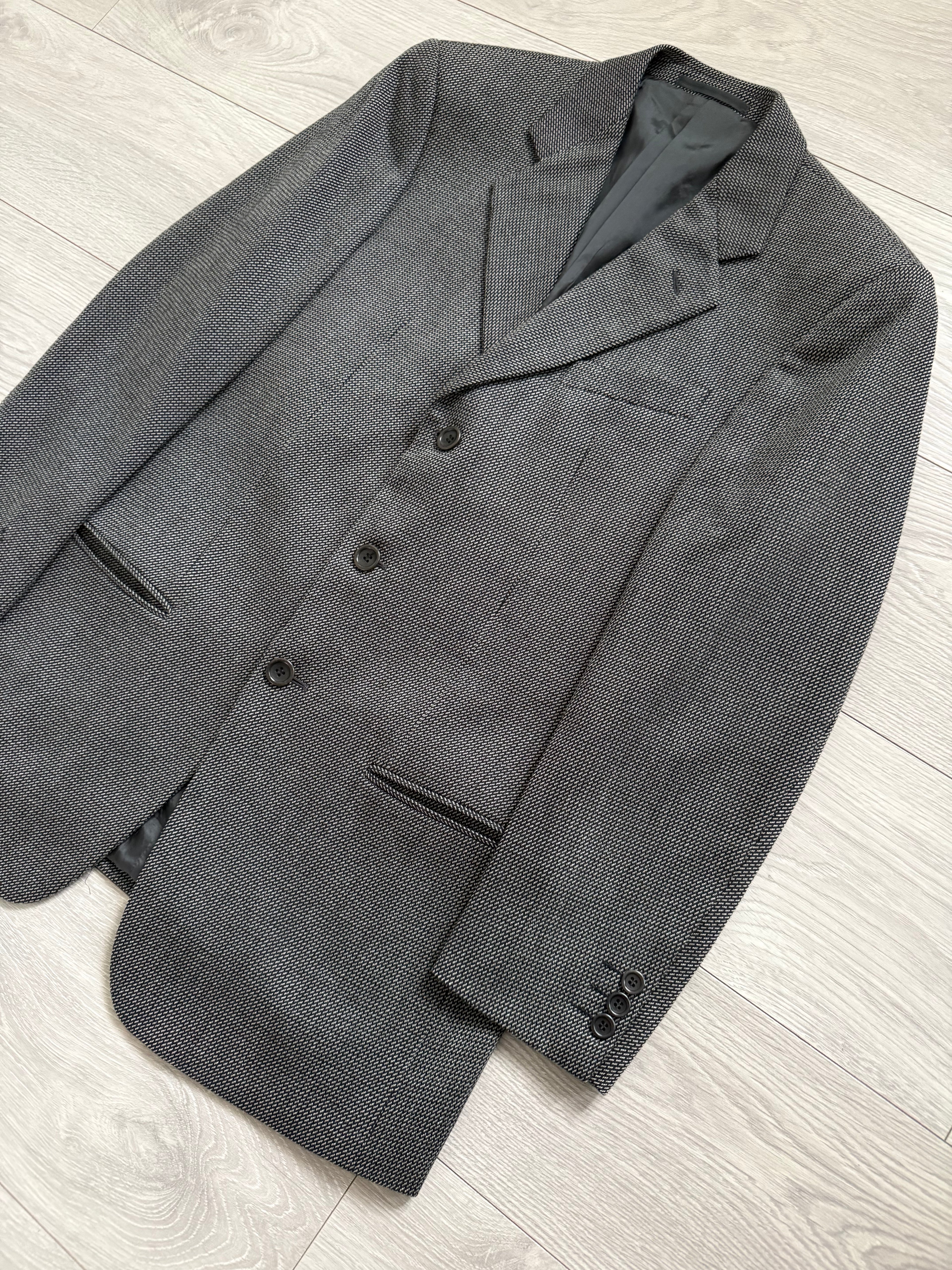 Armani 1990s 3B Wool Textured Sport Jacket Blazer - Size M