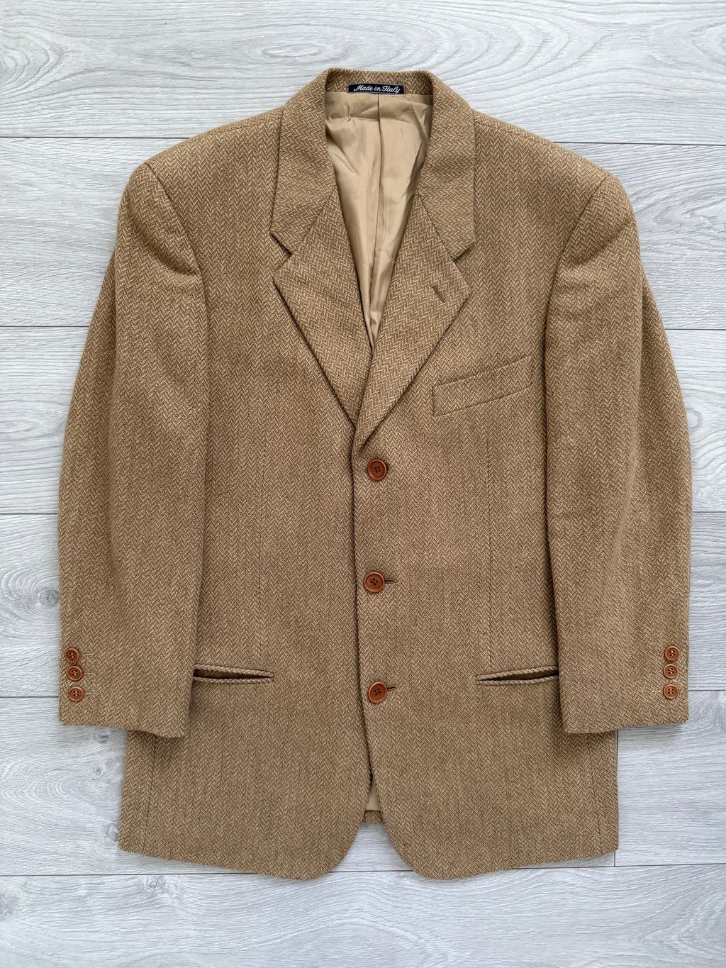 Giorgio Armani 1980s Wool Cashmere 3B Sports Jacket Blazer - Size M