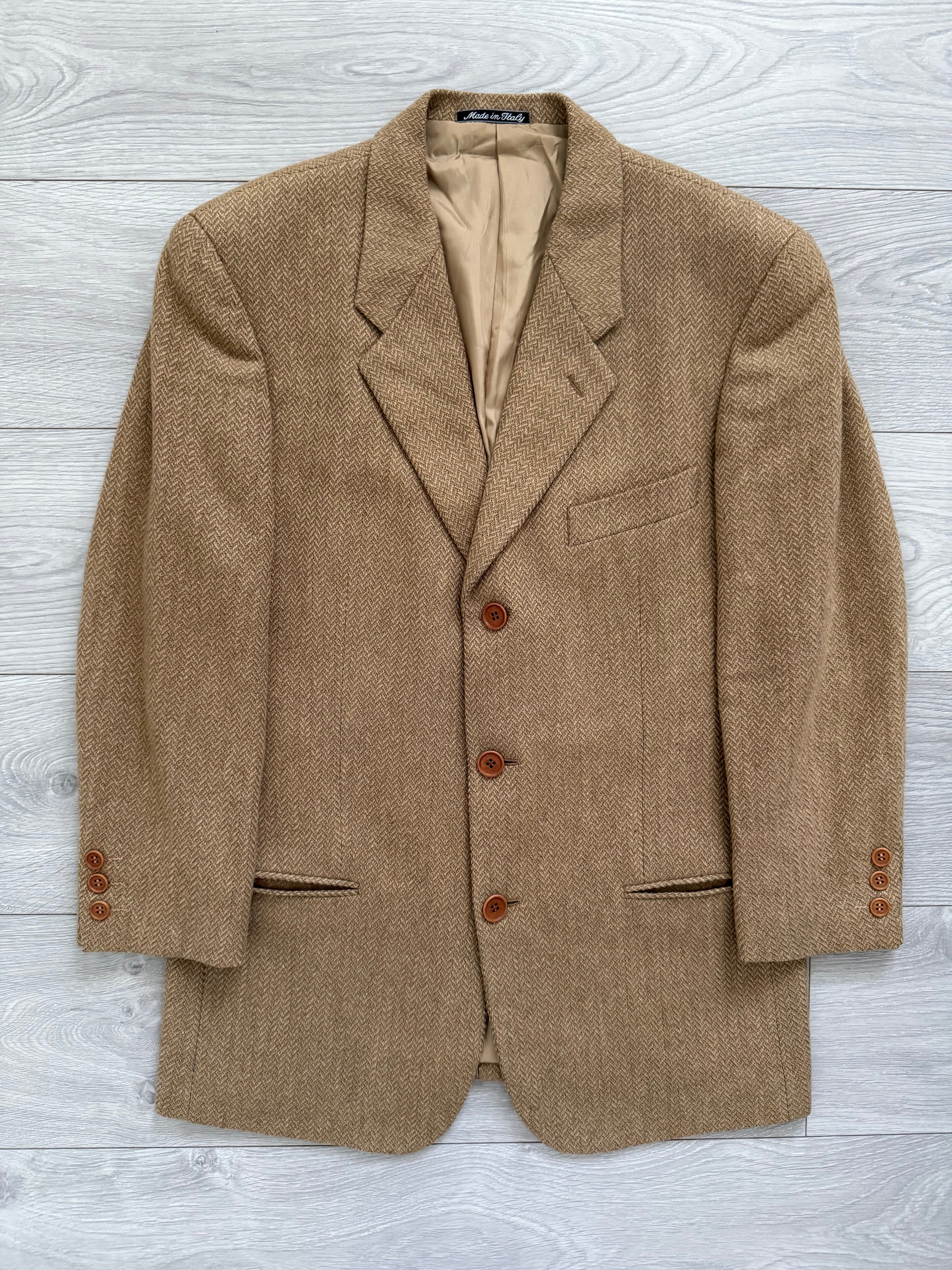 Giorgio Armani 1980s Wool Cashmere 3B Sports Jacket Blazer - Size M