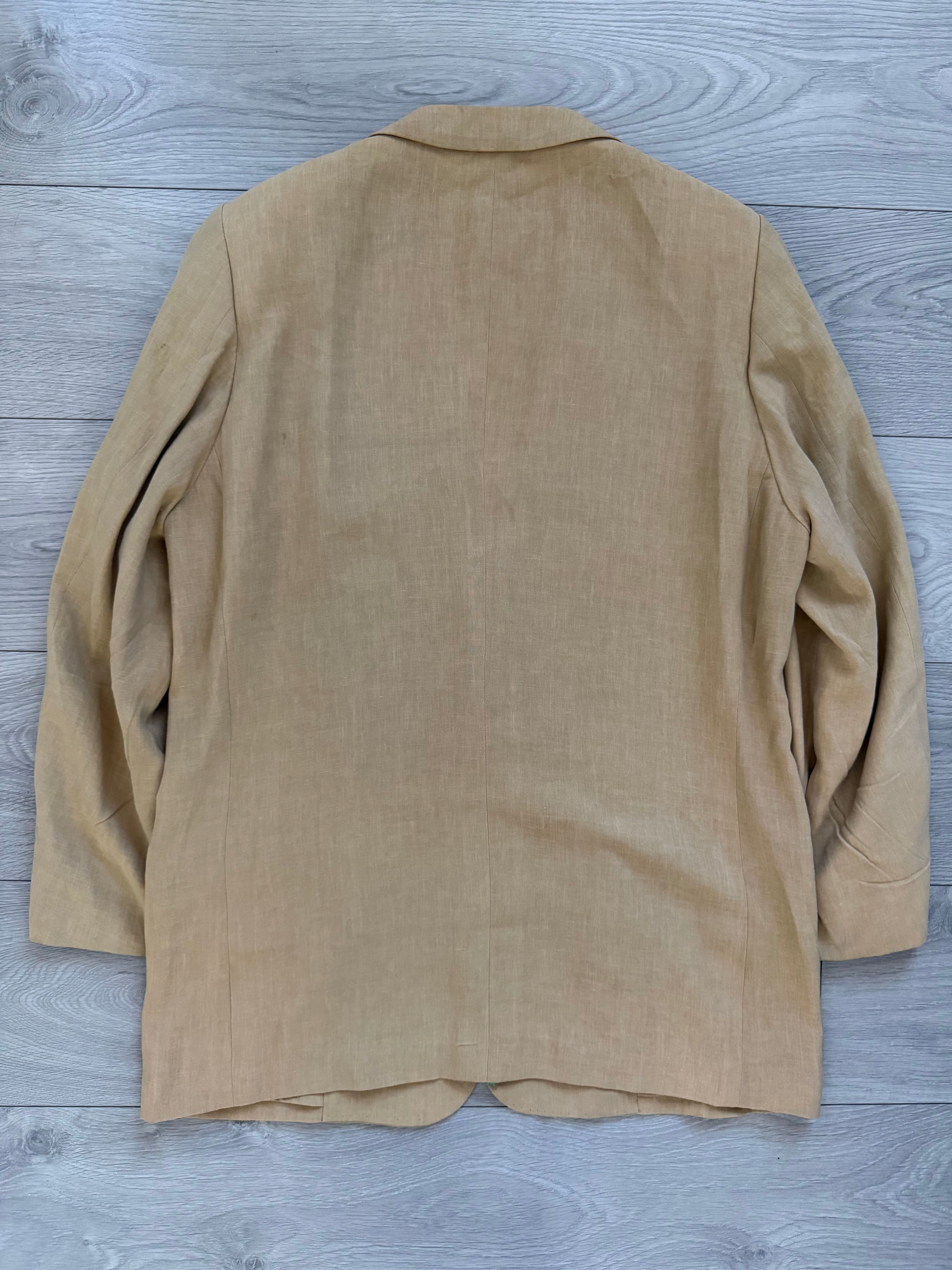 Christian Dior 1980s Linen 2B Sports Jacket Blazer - Size XL
