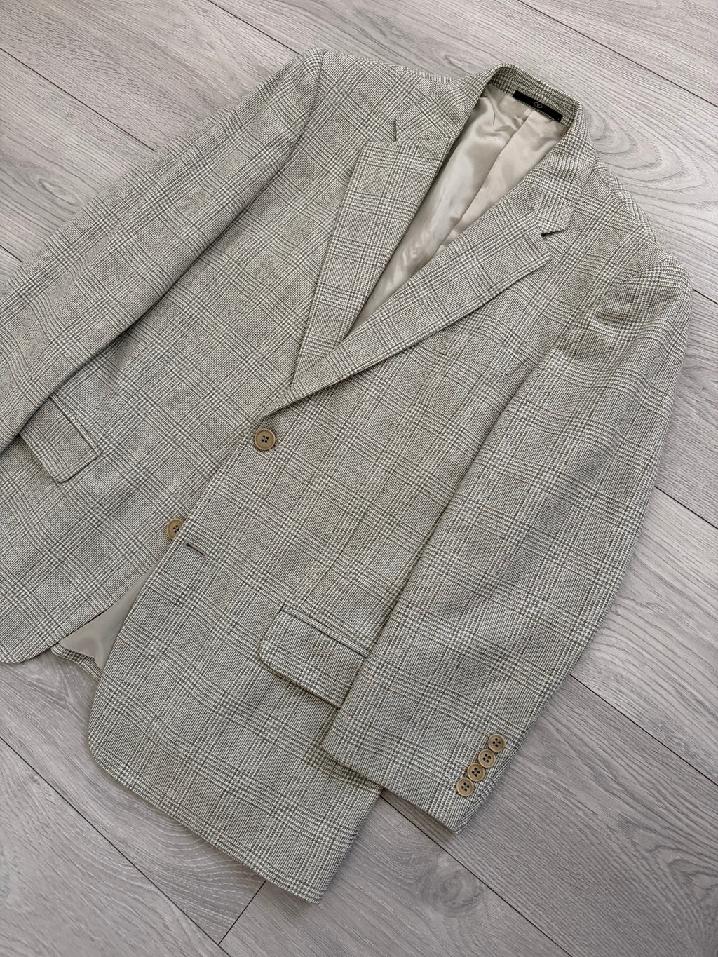 Valentino 1990s 2B Check Wool Sport Jacket Blazer - Size M