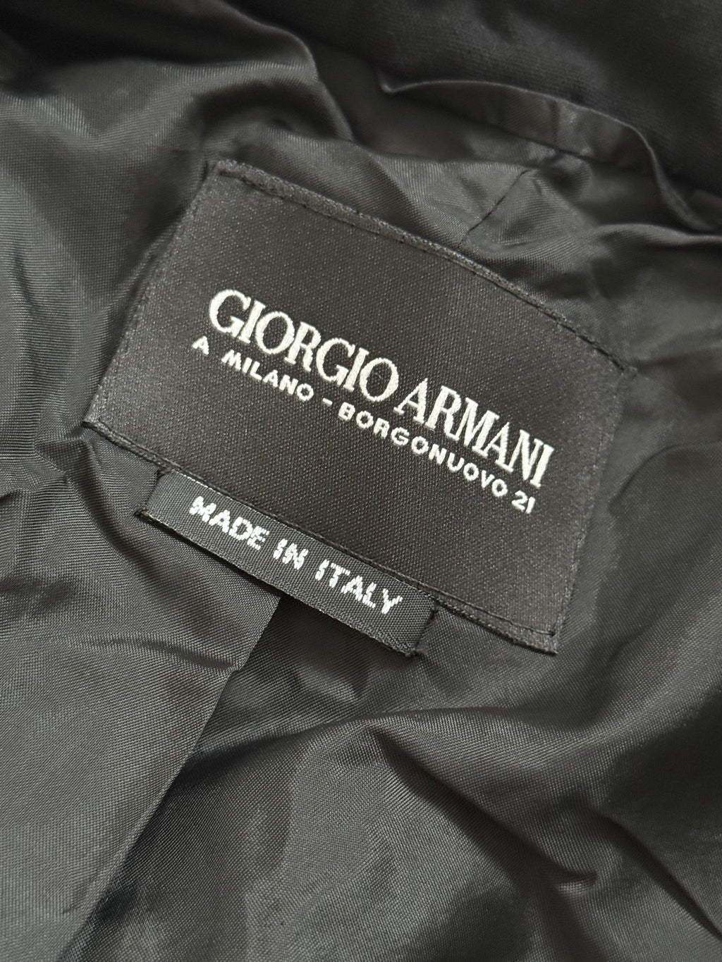 Giorgio Armani Black Label 1990s 1B Draped Lightweight Wool Jacket - Size S