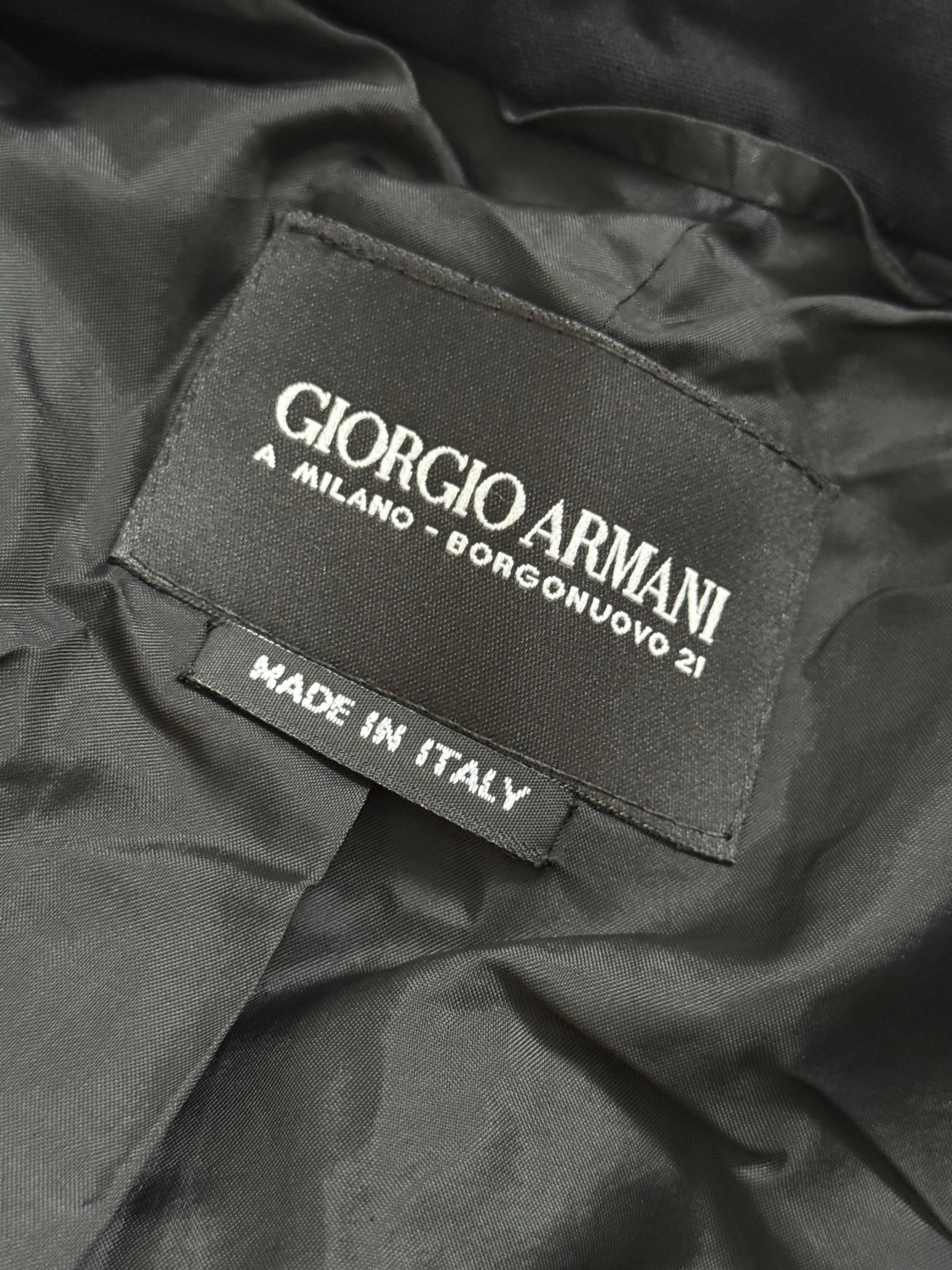 Giorgio Armani Black Label 1990s 1B Draped Lightweight Wool Jacket - Size S
