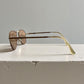 Helmut Lang 1999 Titanium Aviator Sunglasses