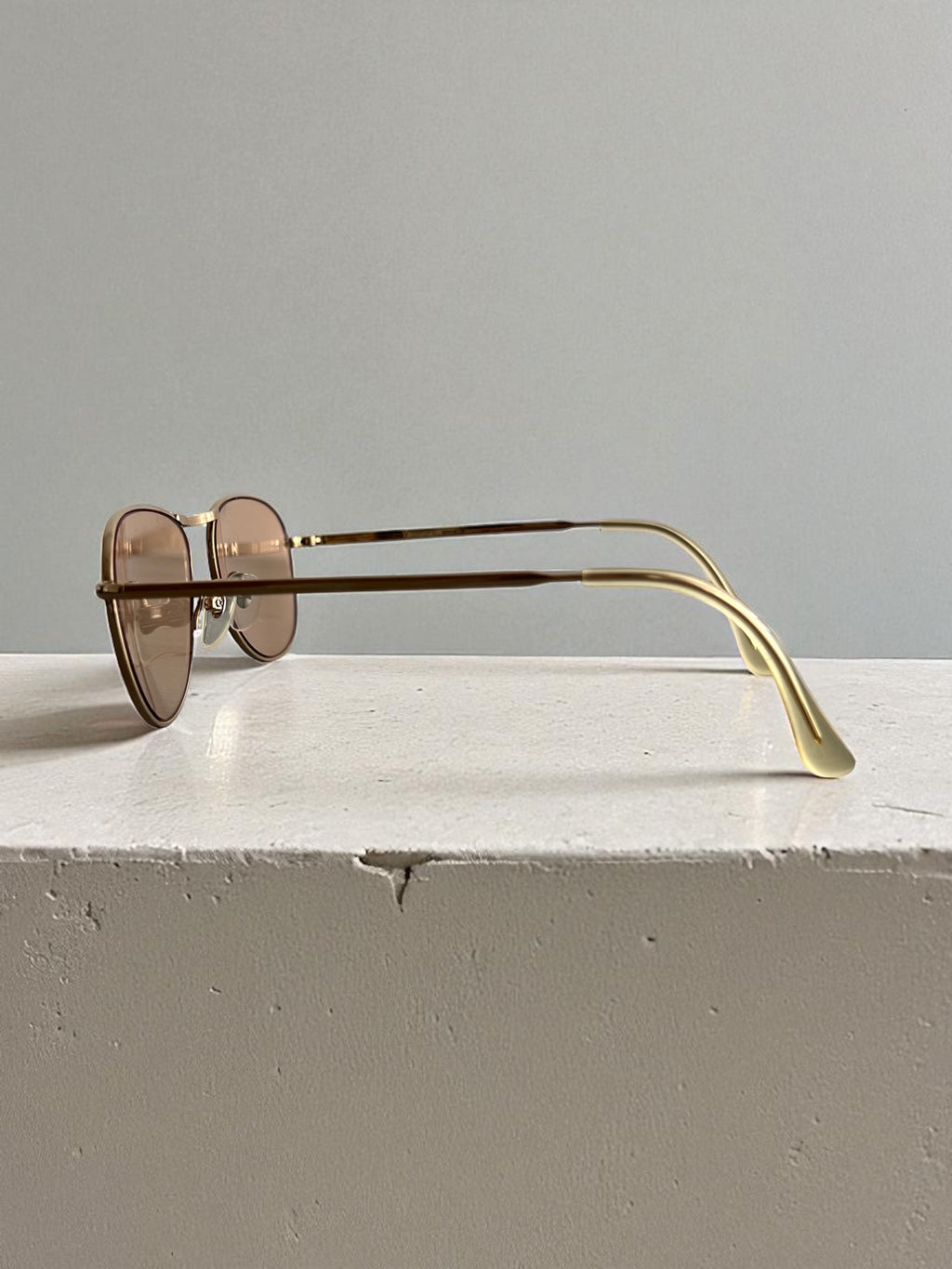Helmut Lang 1999 Titanium Aviator Sunglasses