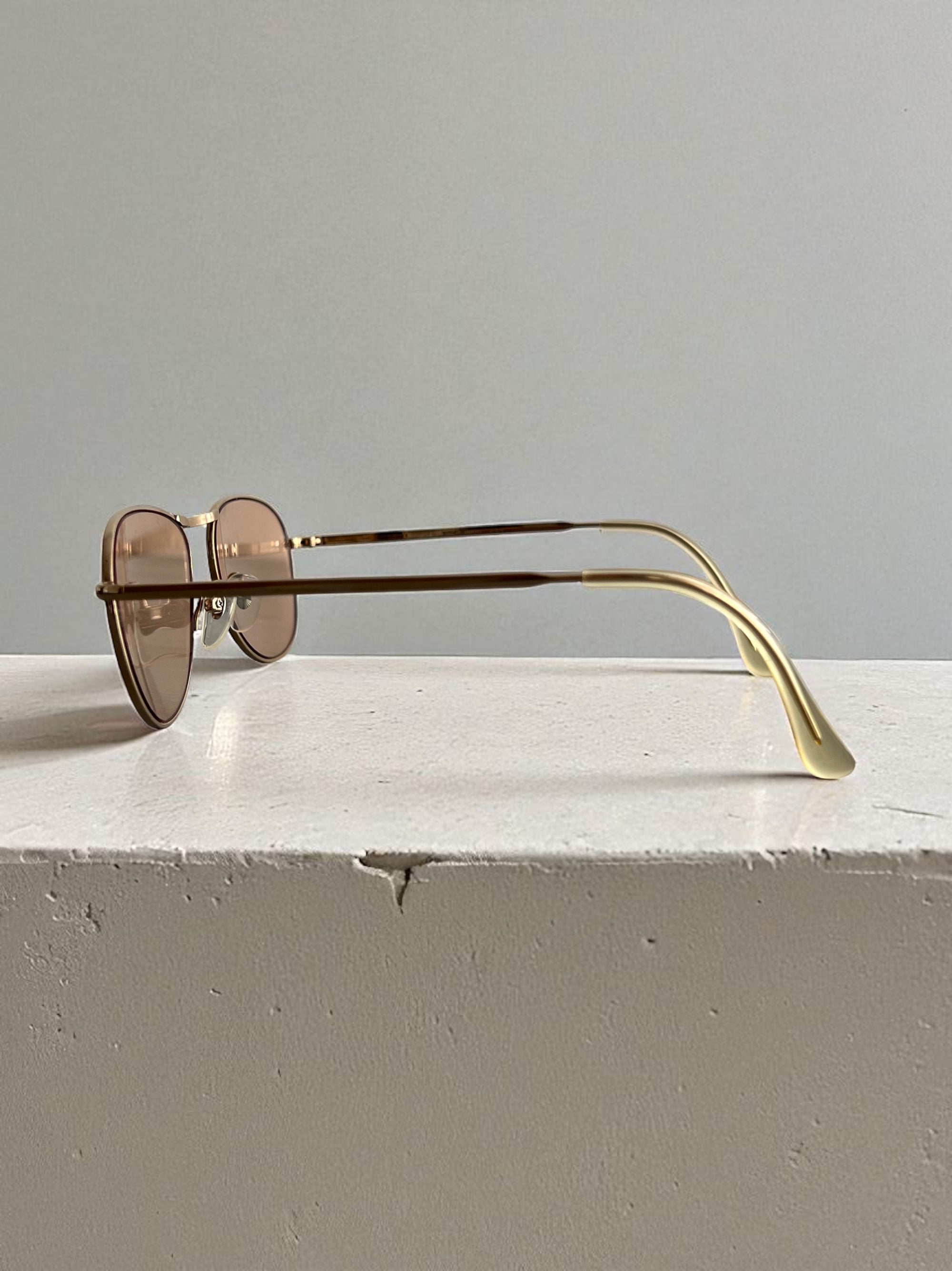 Helmut Lang 1999 Titanium Aviator Sunglasses
