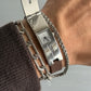 Jean Paul Gaultier Laser-Cut Cross Motif Stainless Steel Concealed Watch Bracelet