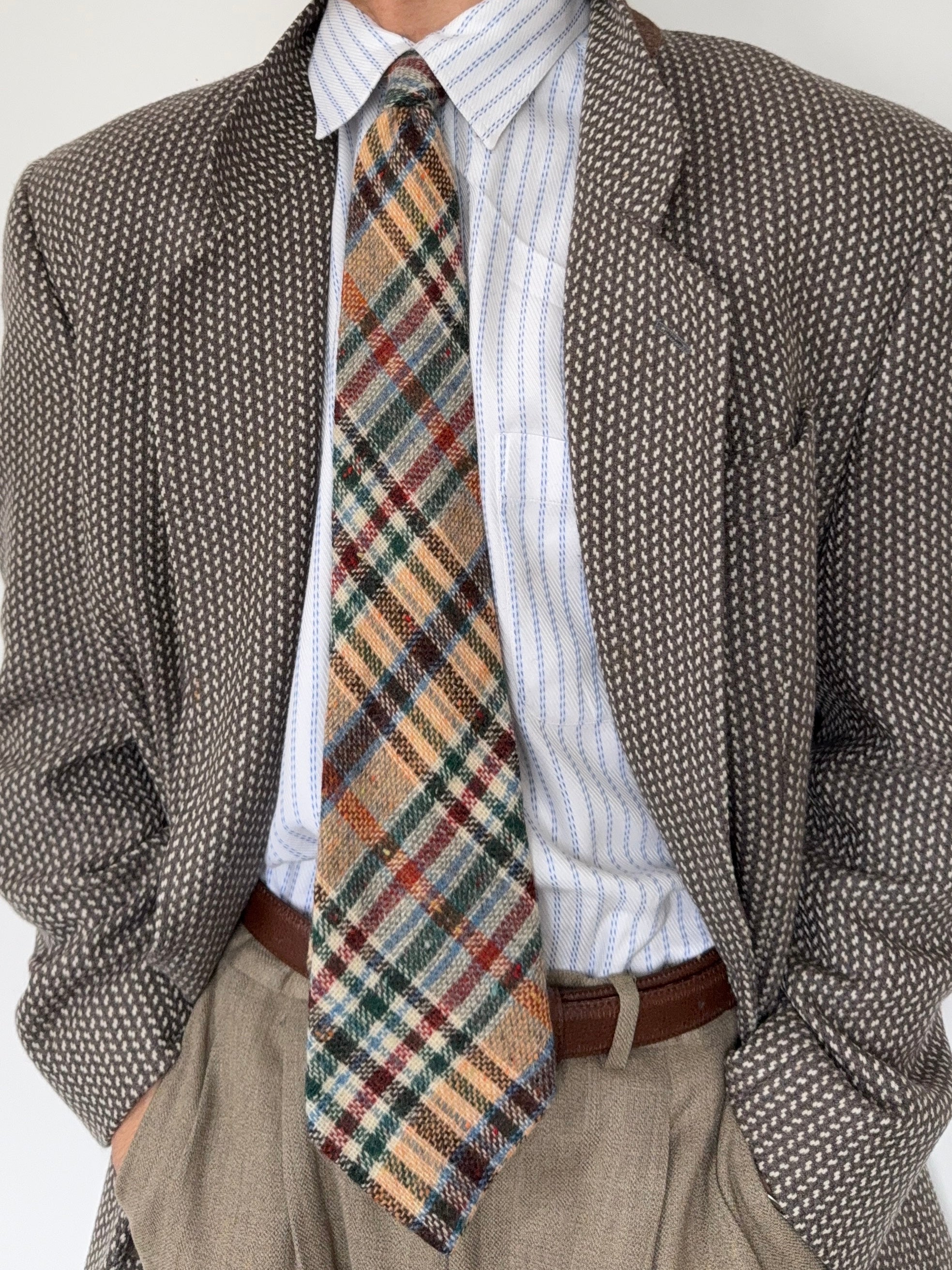 John Wetz 1990s Wool Tie
