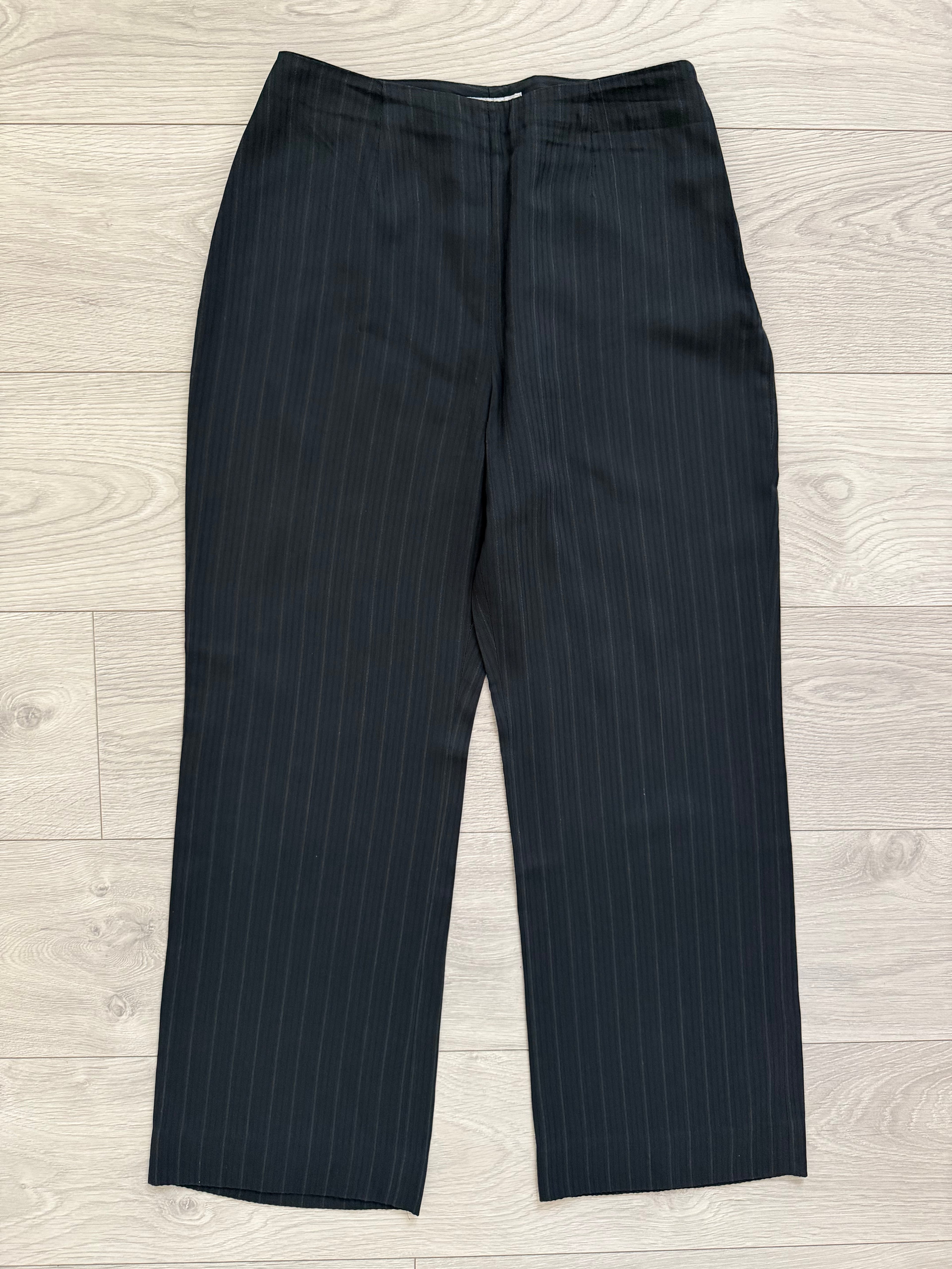 Womens Emporio Armani 1990s Peaked Lapel Double Breasted Wool Suit - Size M Jacket / 26" Waist