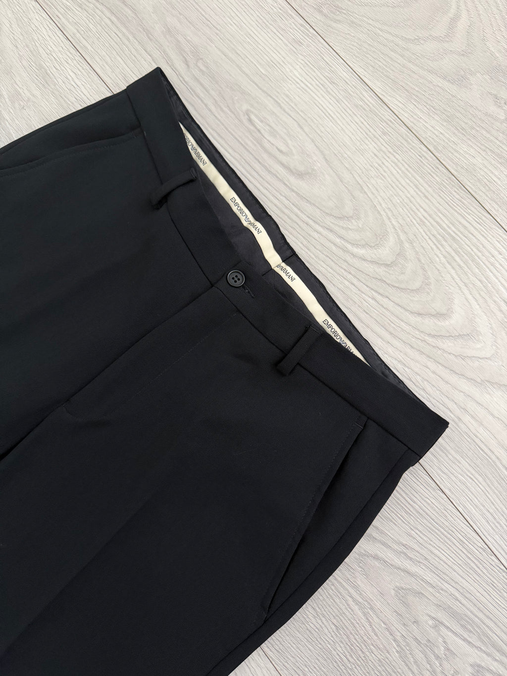 Emporio Armani 1990s 3B Black Draped Wool Suit - Size L Jacket / 34" Waist
