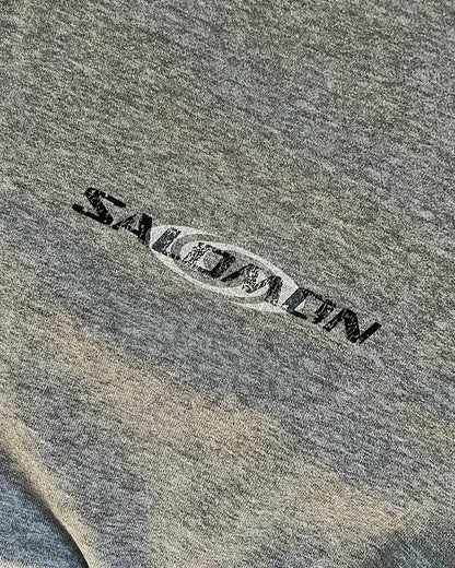 Salomon Early 00s Graphic Grey Crewneck Sweater - Size M