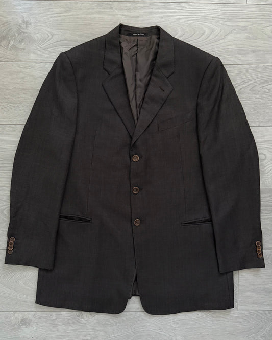 Armani 1990s Textured Wool 3B Blazer Jacket - Size XL