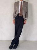 Comme Des Garcons Homme Deux 1998 Double-Pleat High Waisted Wool Silk Pinstriped Pants - Size 34" Waist