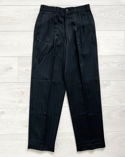 Comme Des Garcons Homme AW1988 Wool Striped Pleated Suit - M Jacket / 31" Waist Trousers