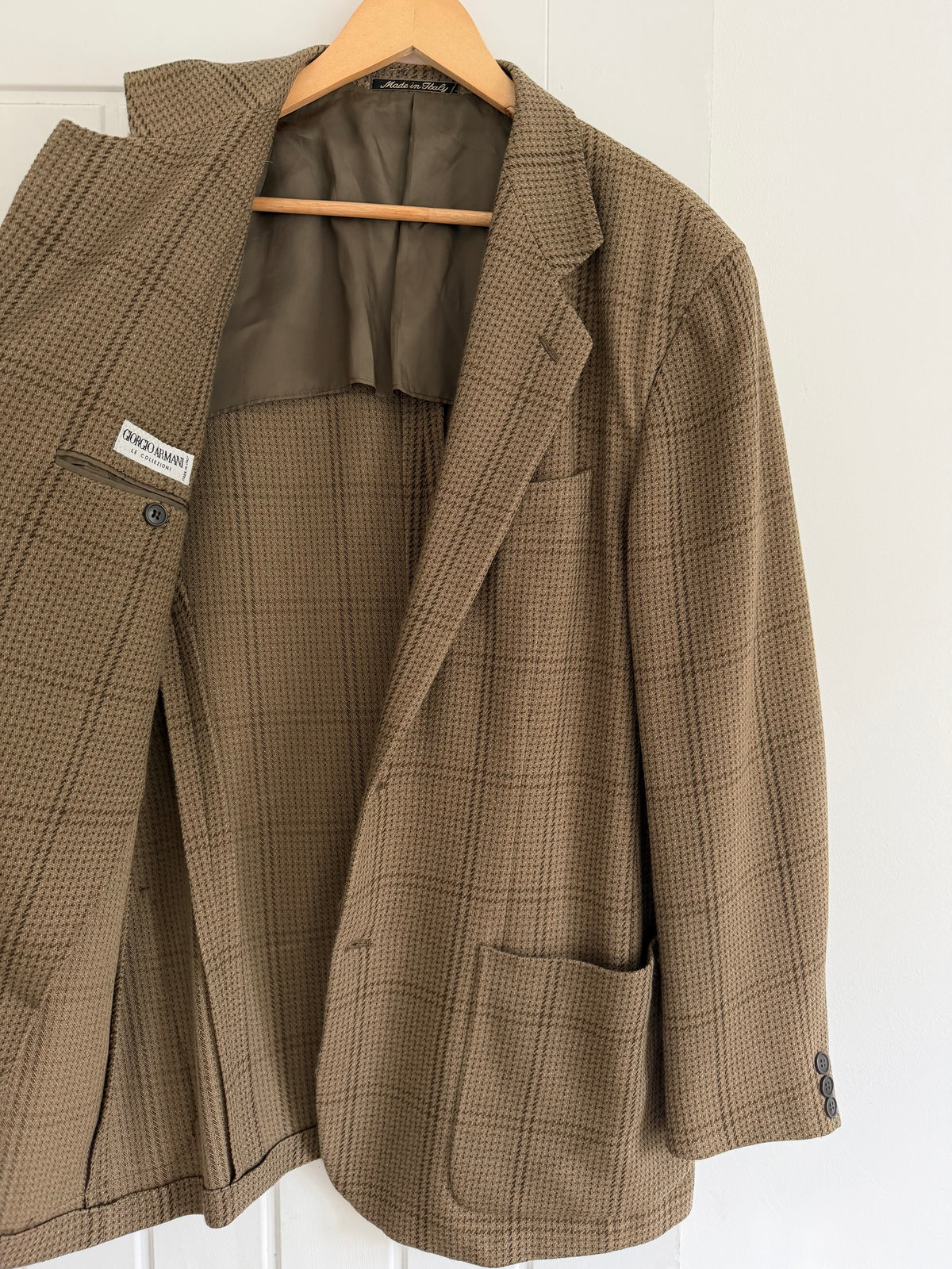 Giorgio Armani 1980s 2B Wool Blend Unlined Sport Jacket Blazer - Size M