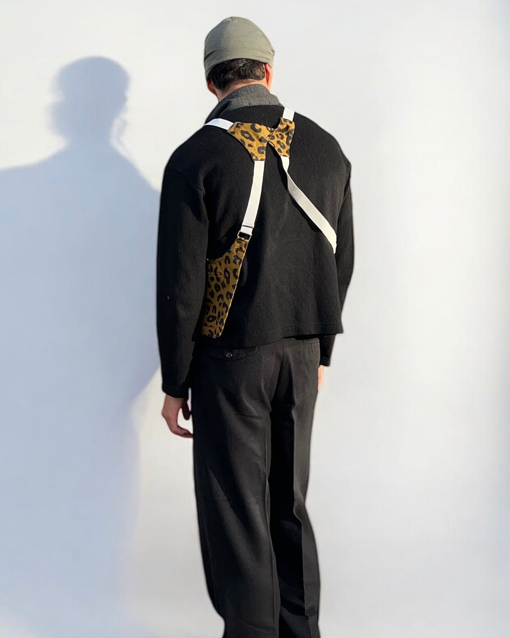 Dries Van Noten SS2016 Cheeta Print Holster Suspenders