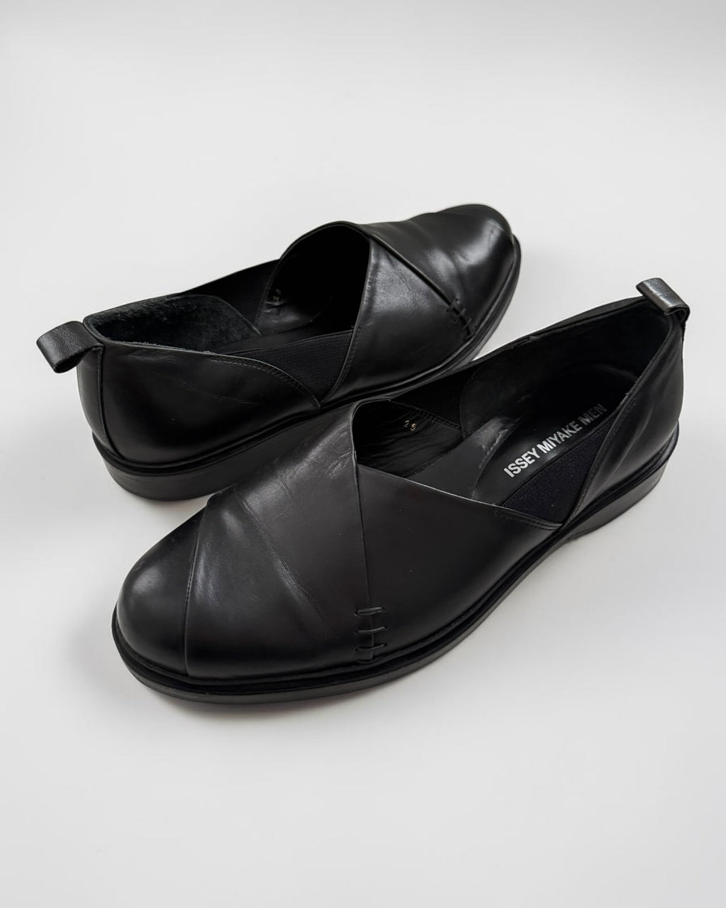 Issey Miyake Vintage Slip-On Leather Derby Shoes - Size US7